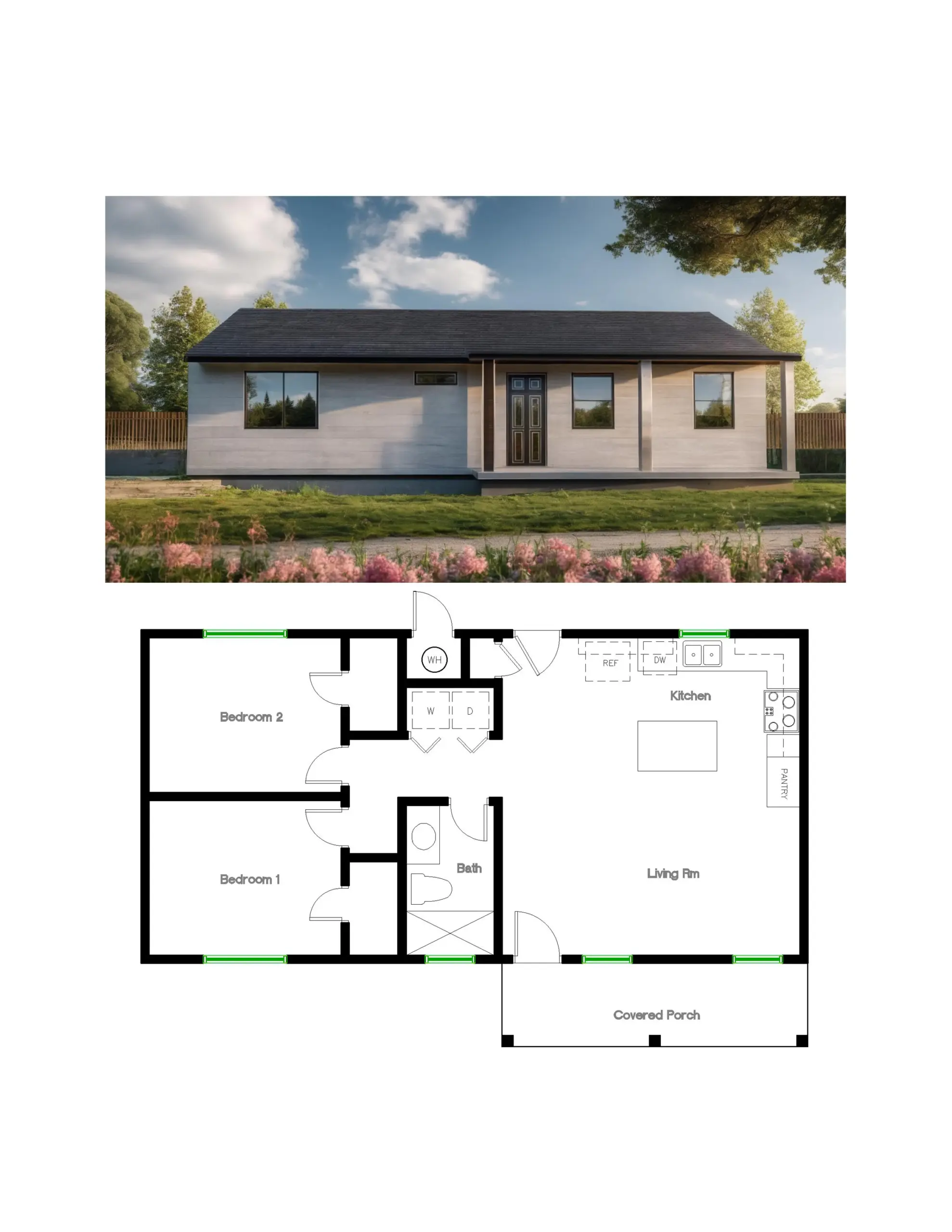 12x40 Single Floor Plans