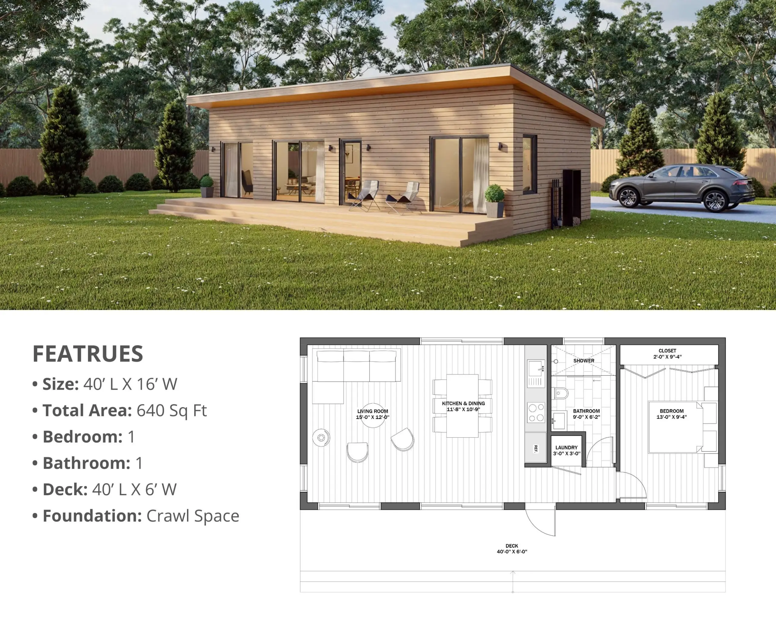 12x40 Single Floor Plans