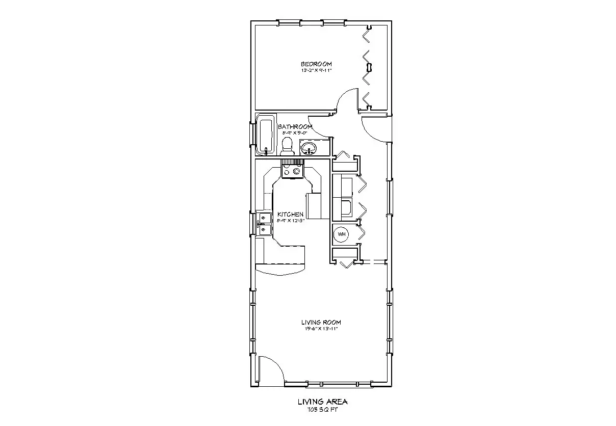 12x40 Single Floor Plans