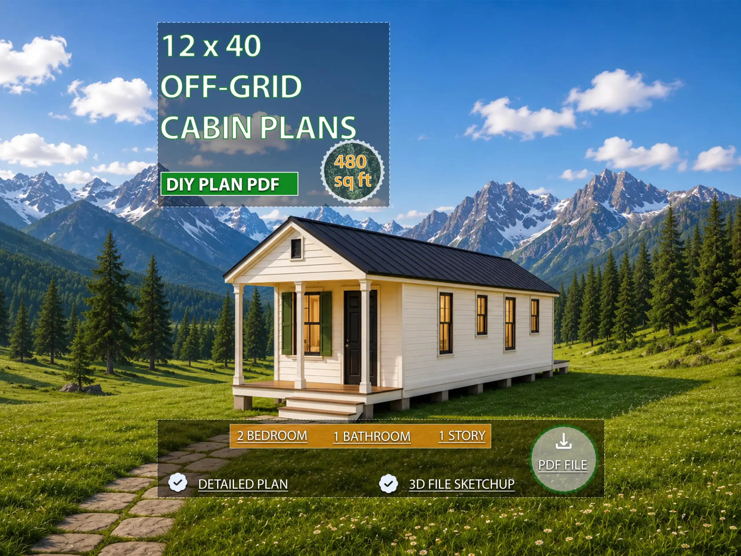 12x40 Tiny House Plans