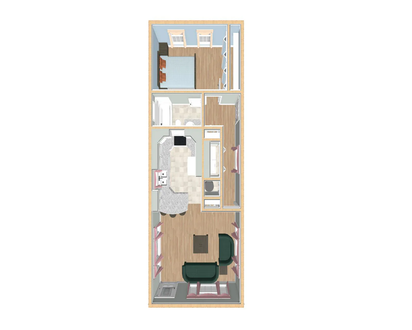 16x32 Tiny House Plan 16x32 Tiny House Plan