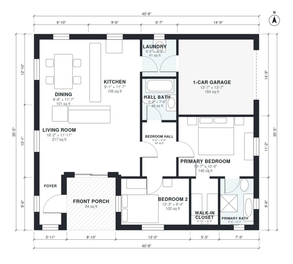 2 Bedroom House Plans