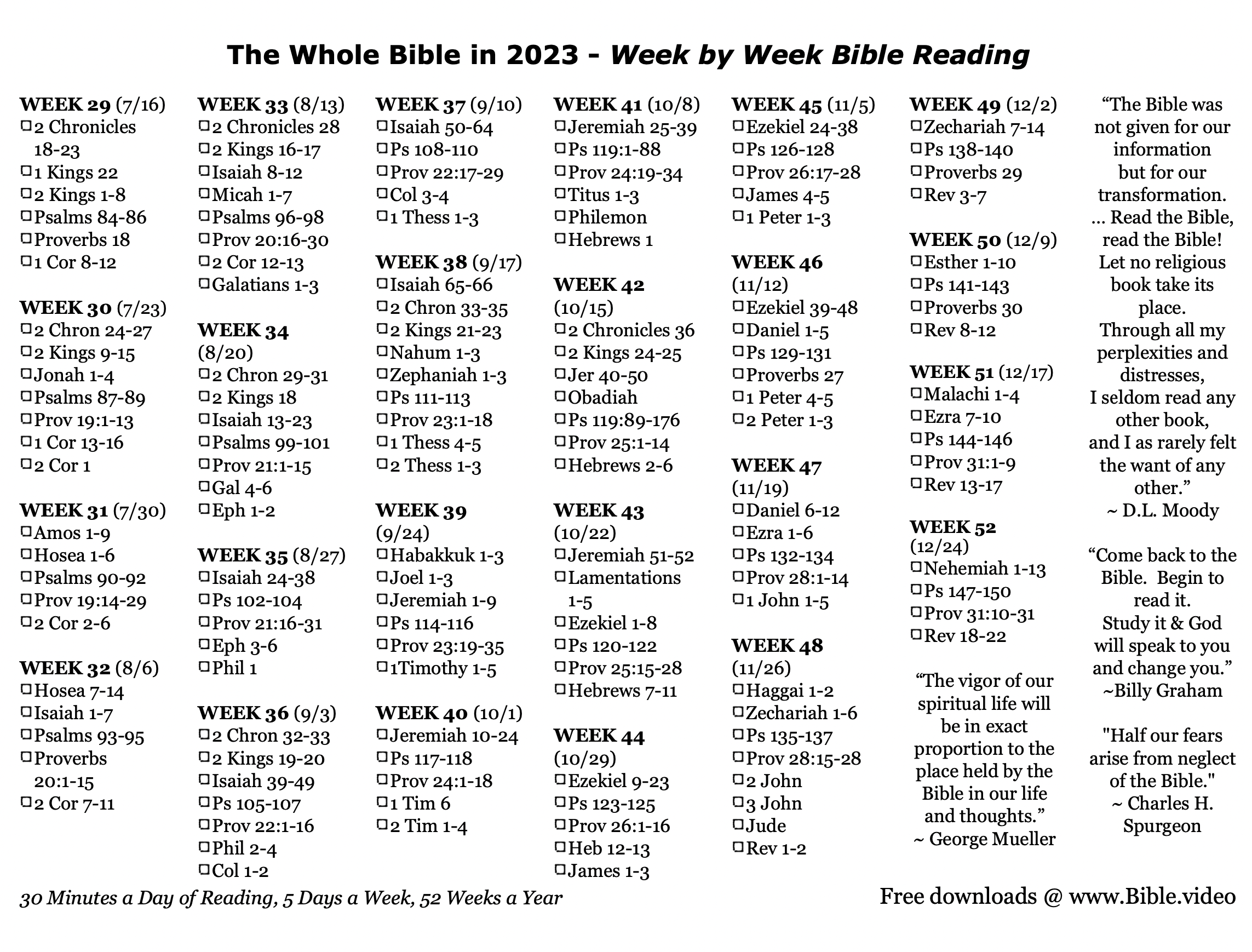 2023 Whole Bible Reading Plan 2023 Whole Bible Reading Plan