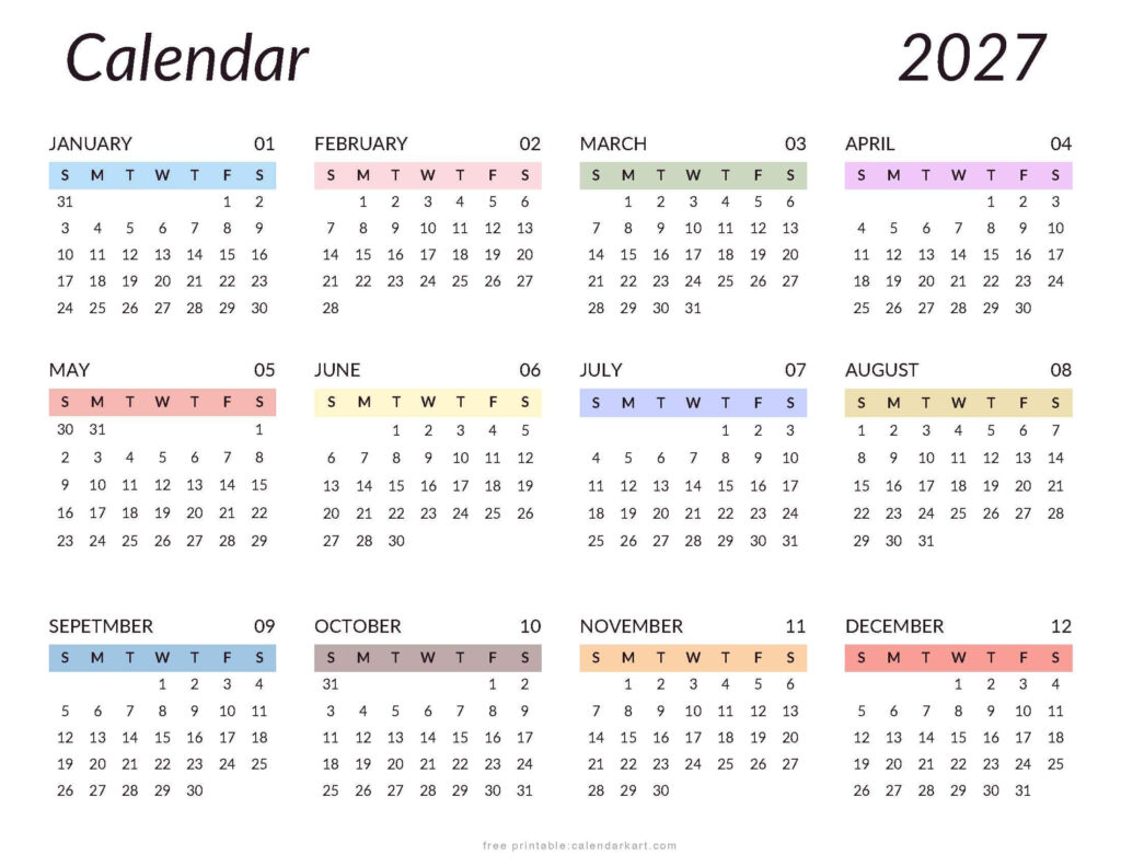 2027 Calendar