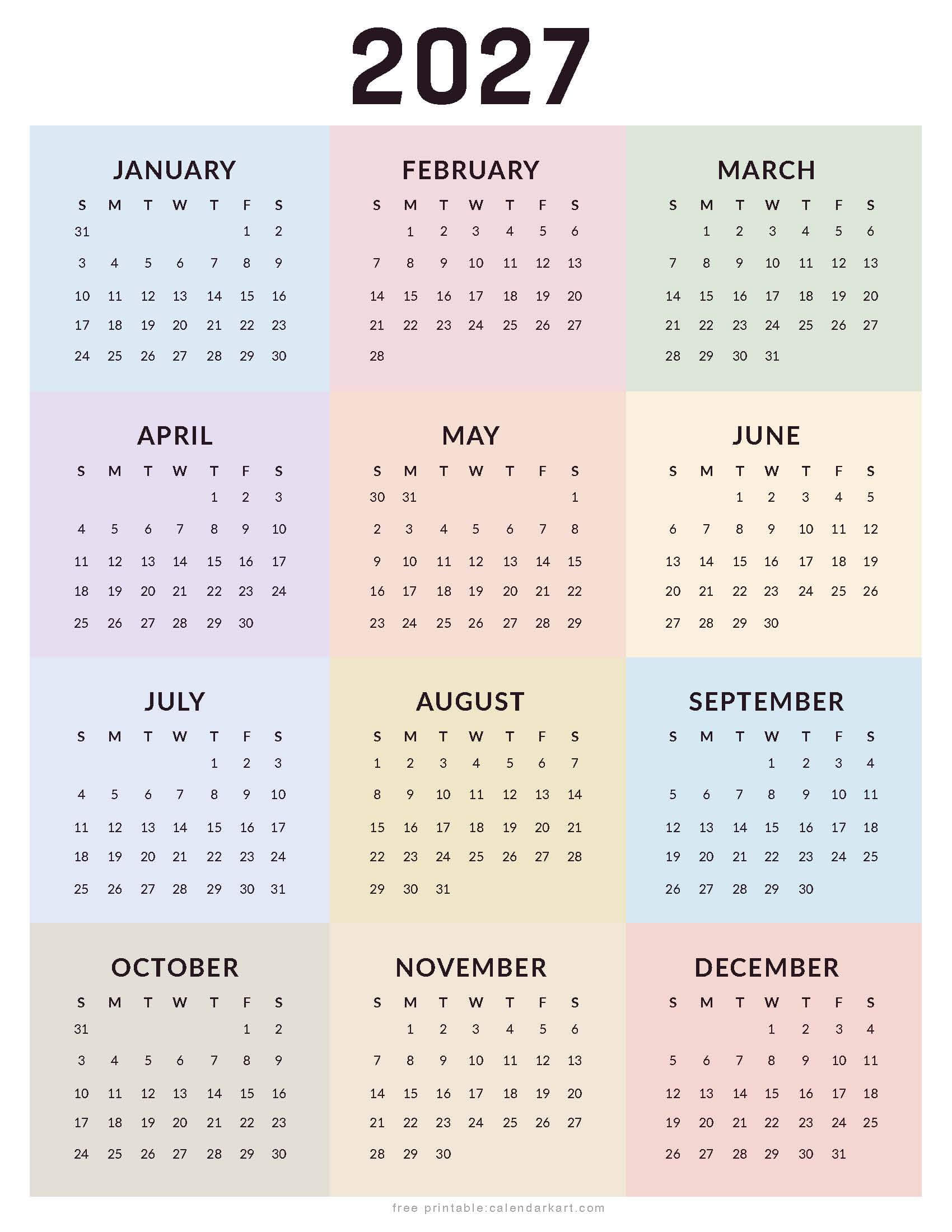 2027 Calendar