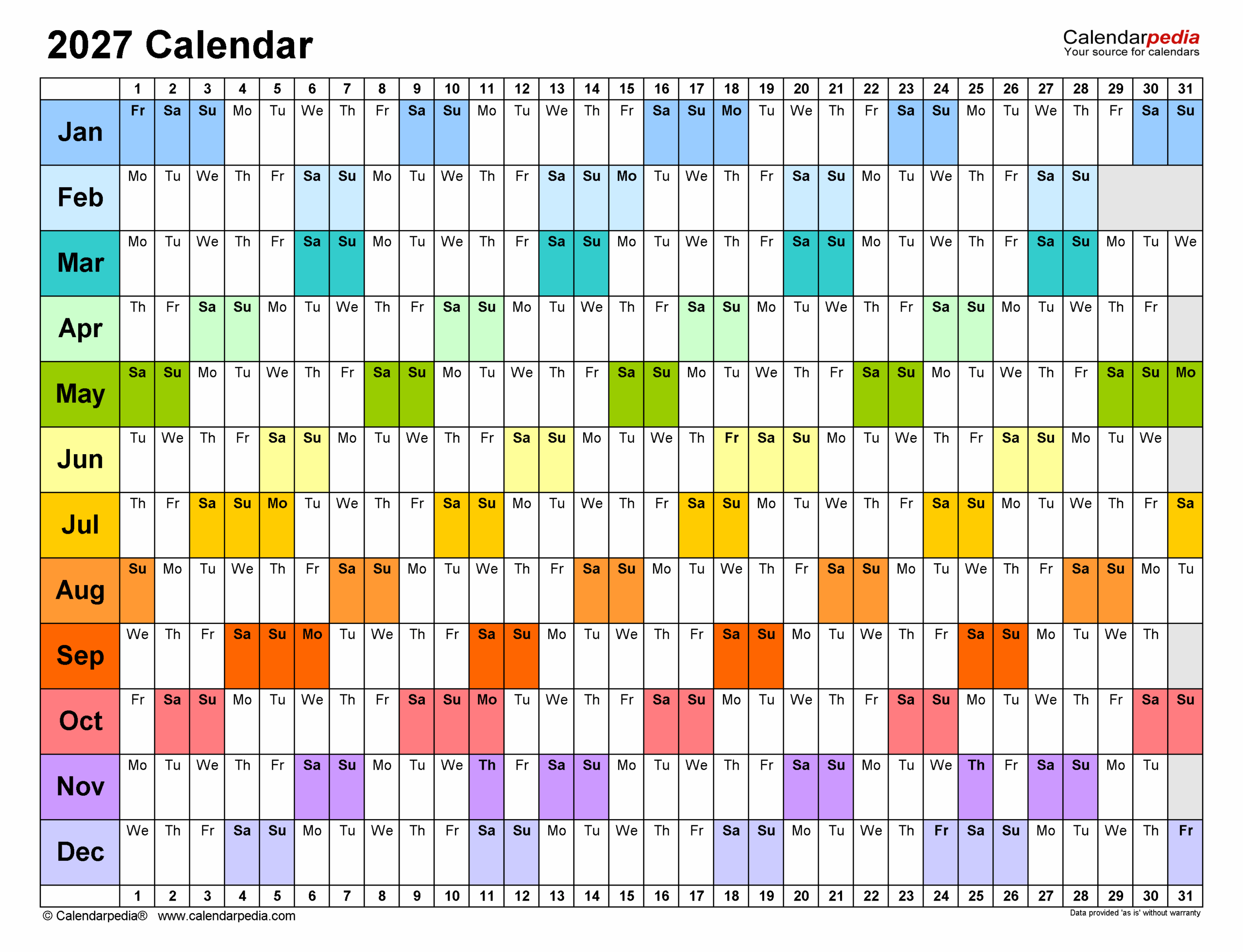 2027 Calendar Pdf Templates 2027 Calendar Pdf Templates
