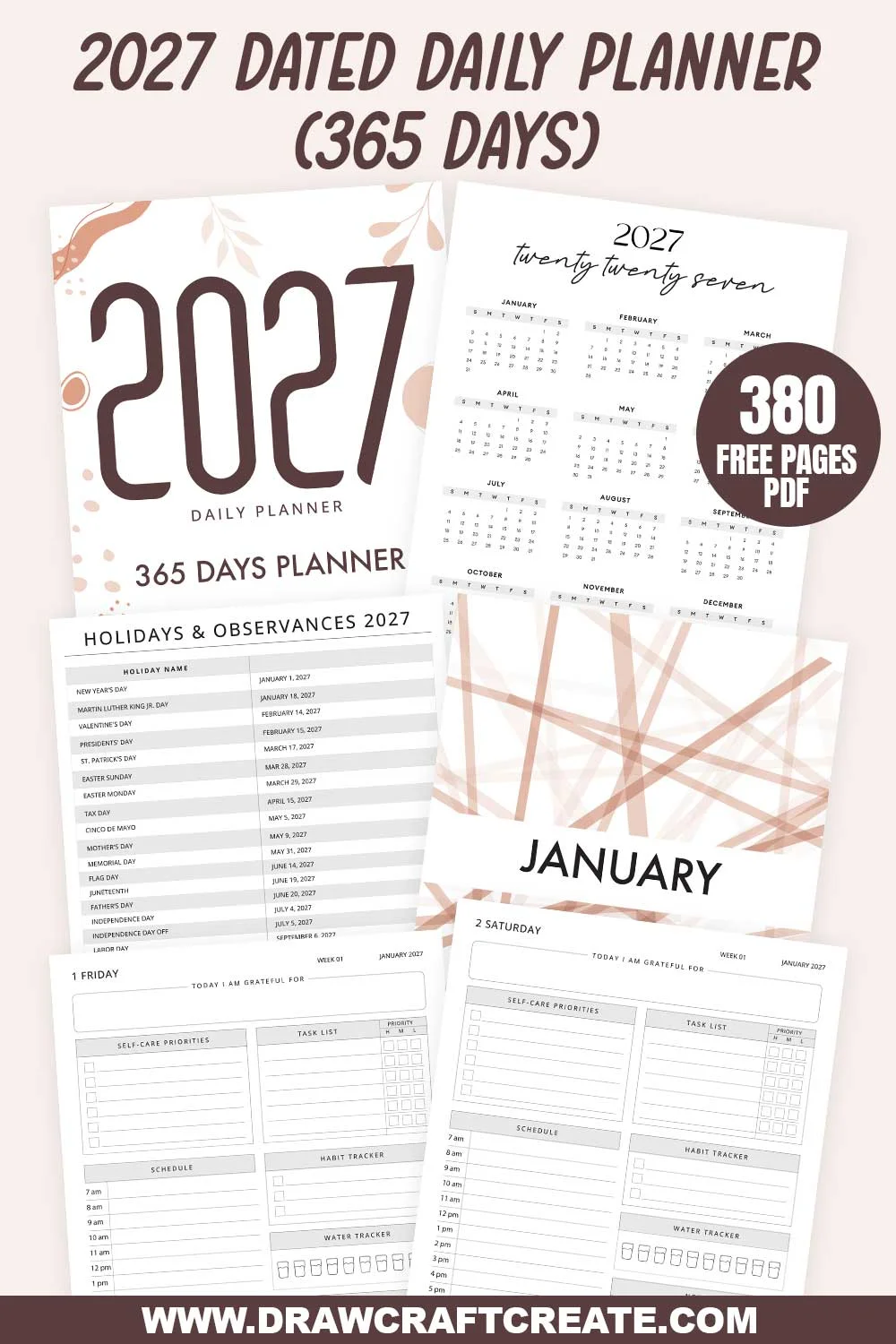 2027 Dated Daily Planner 2027 Dated Daily Planner