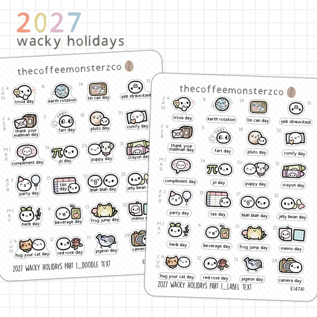 2027 Wacky Holidays