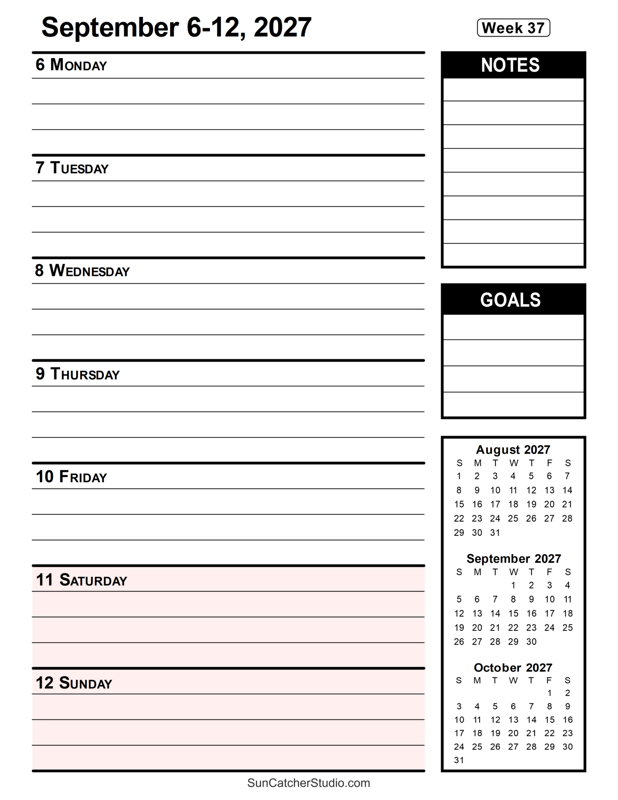 2027 Weekly