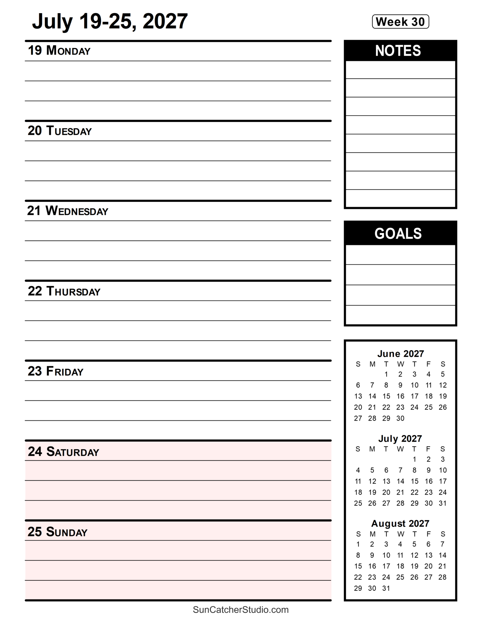 2027 Weekly 2027 Weekly