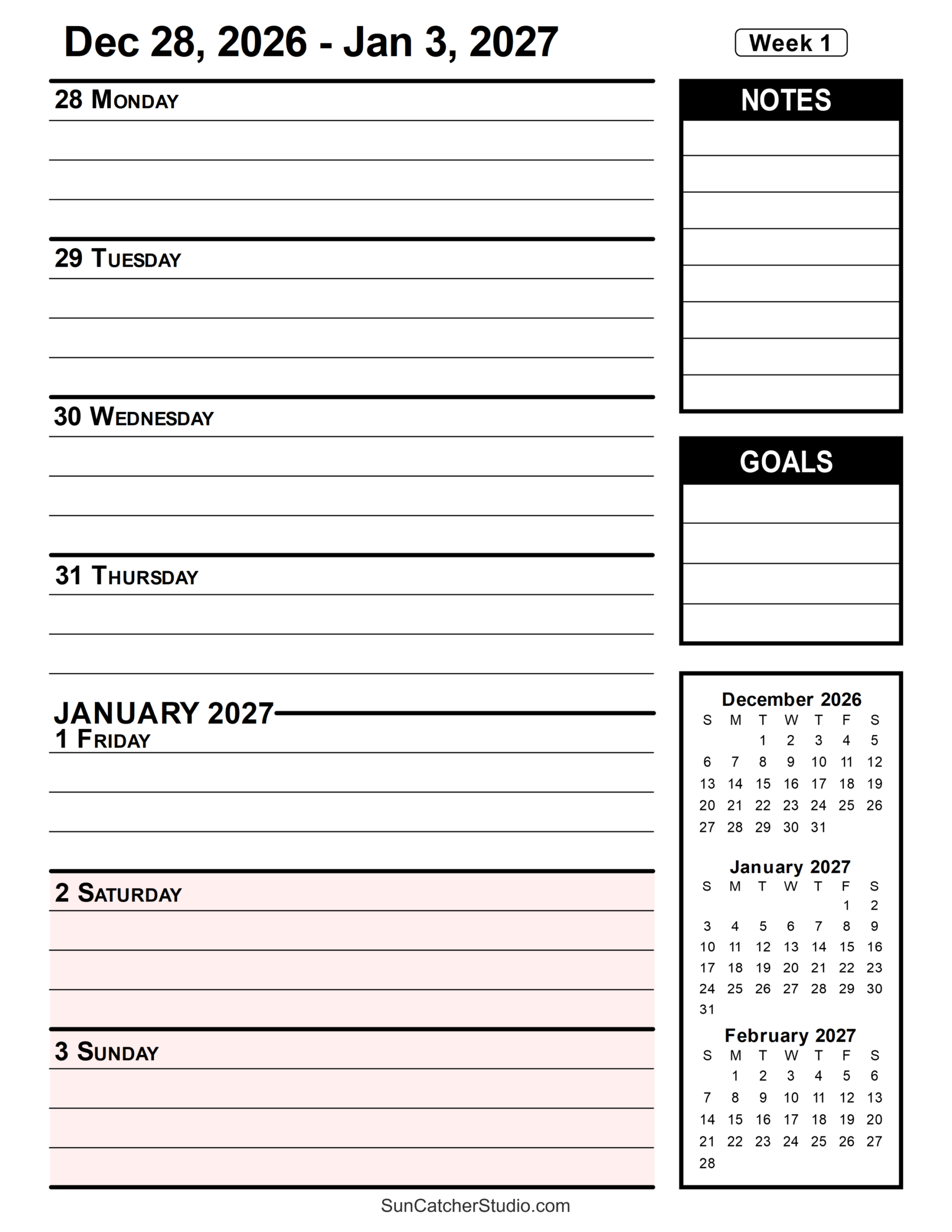 2027 Weekly