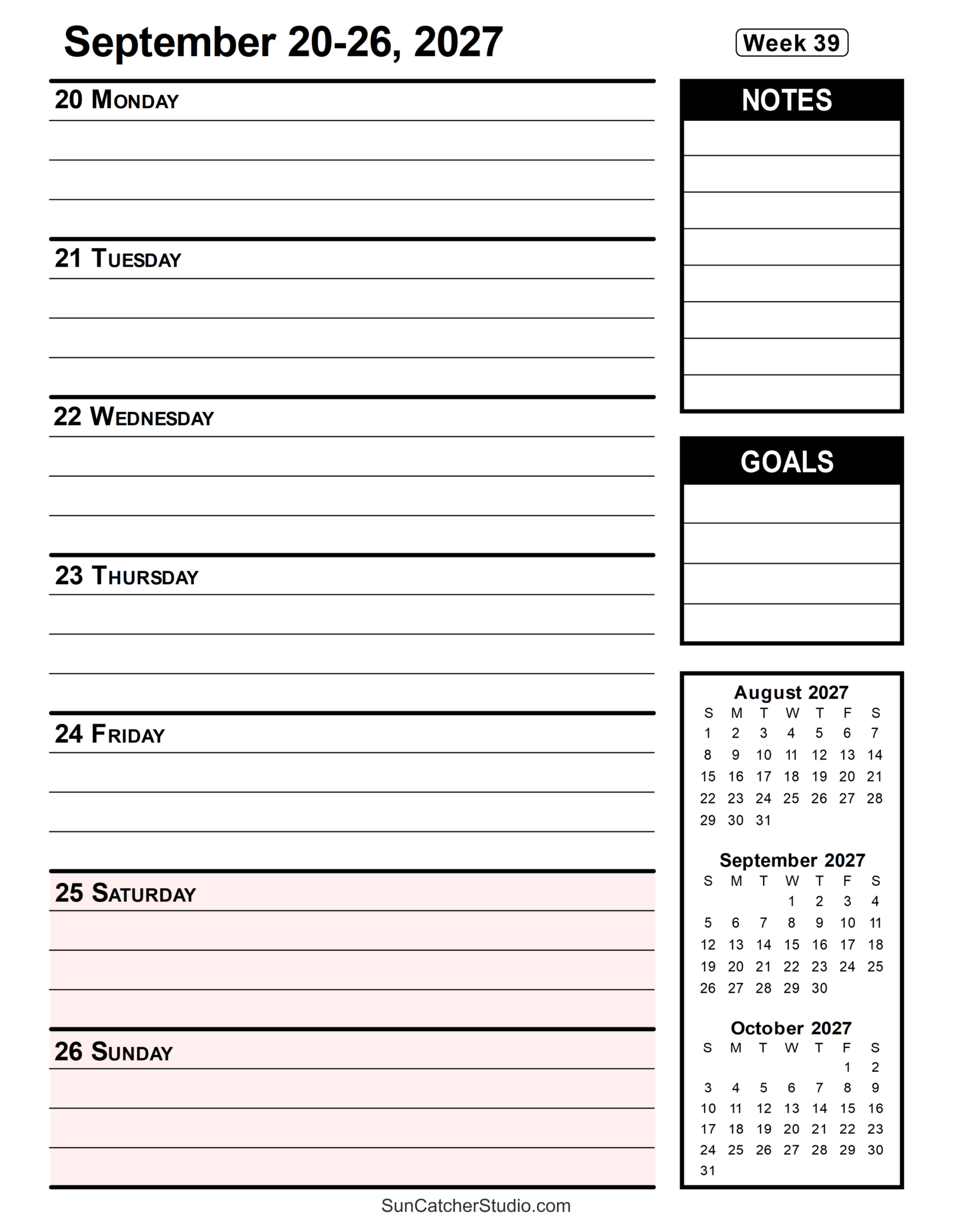 2027 Weekly 2027 Weekly