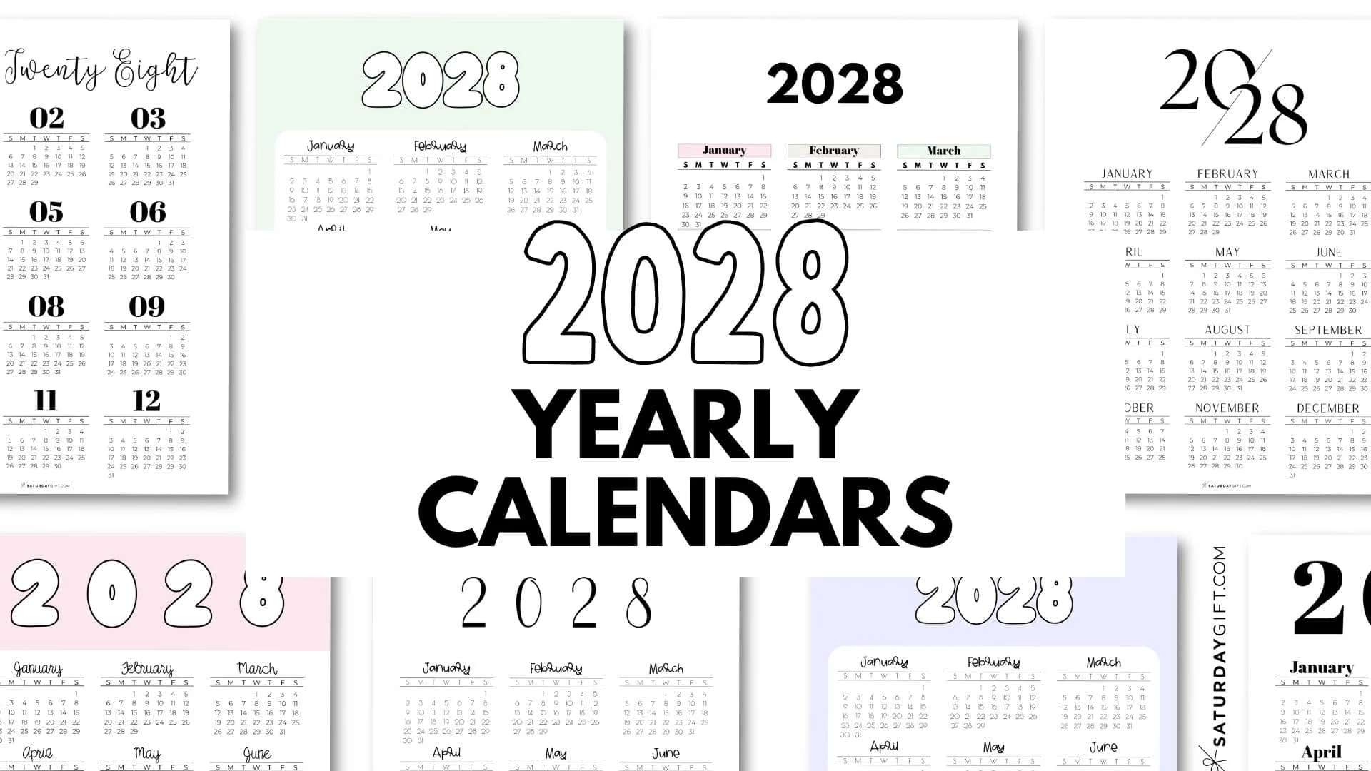 2028 Yearly Calendar