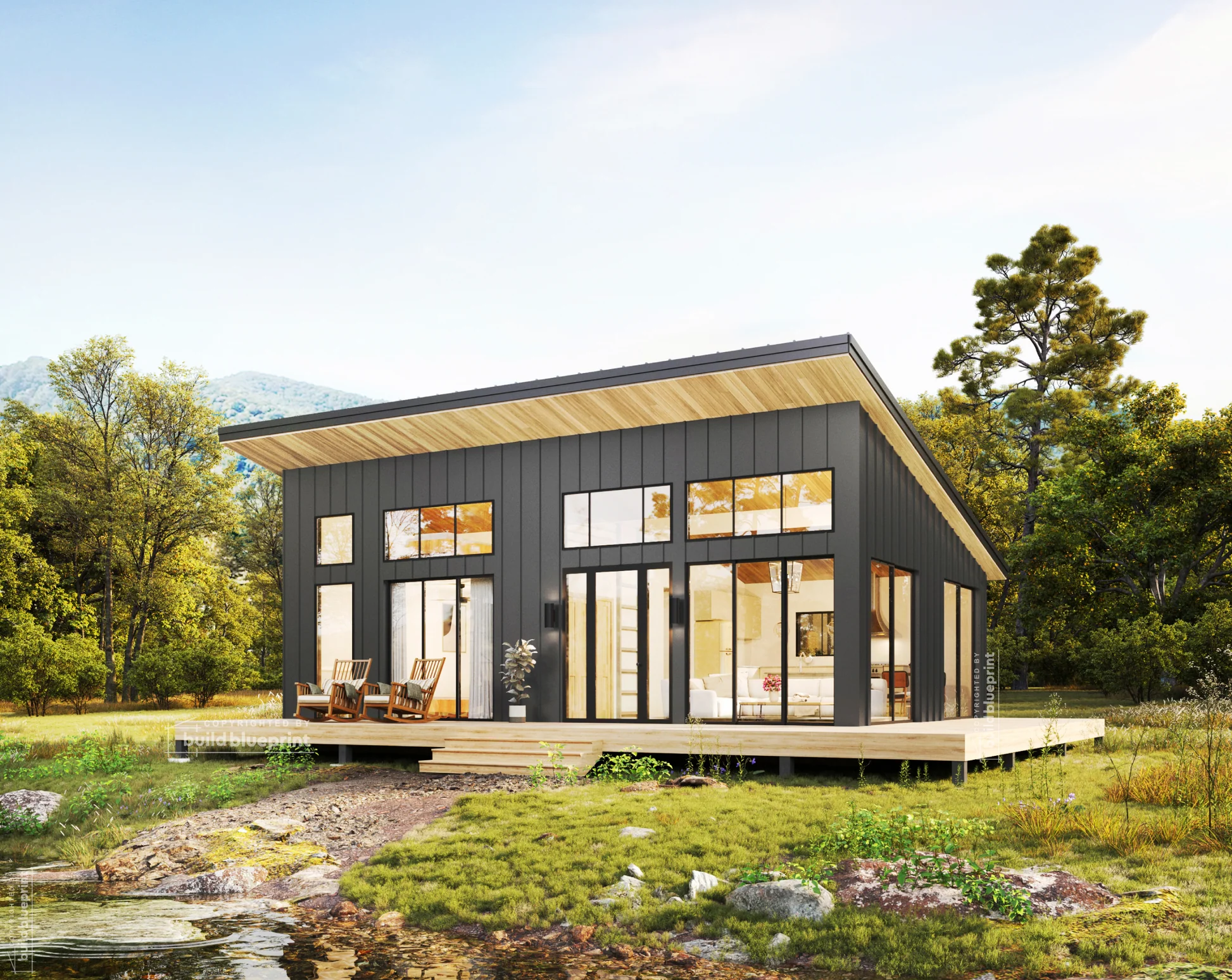 24 X 36 Lean Cottage Architectural Plans