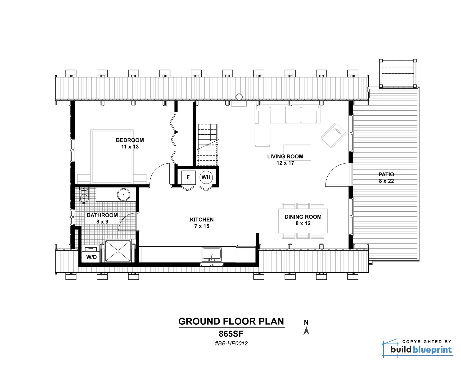 24 X 36 Modern A Frame Cabin Architectural Plans
