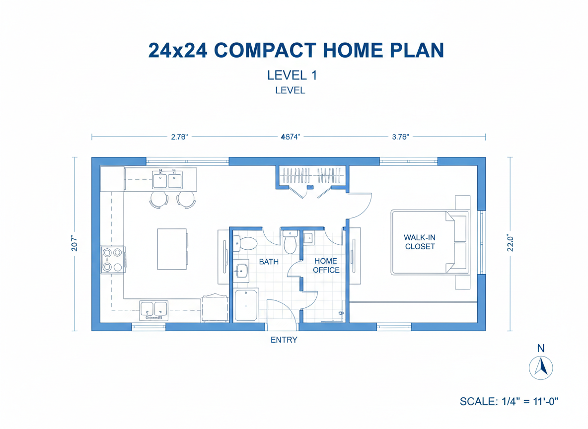24x24 House Plans
