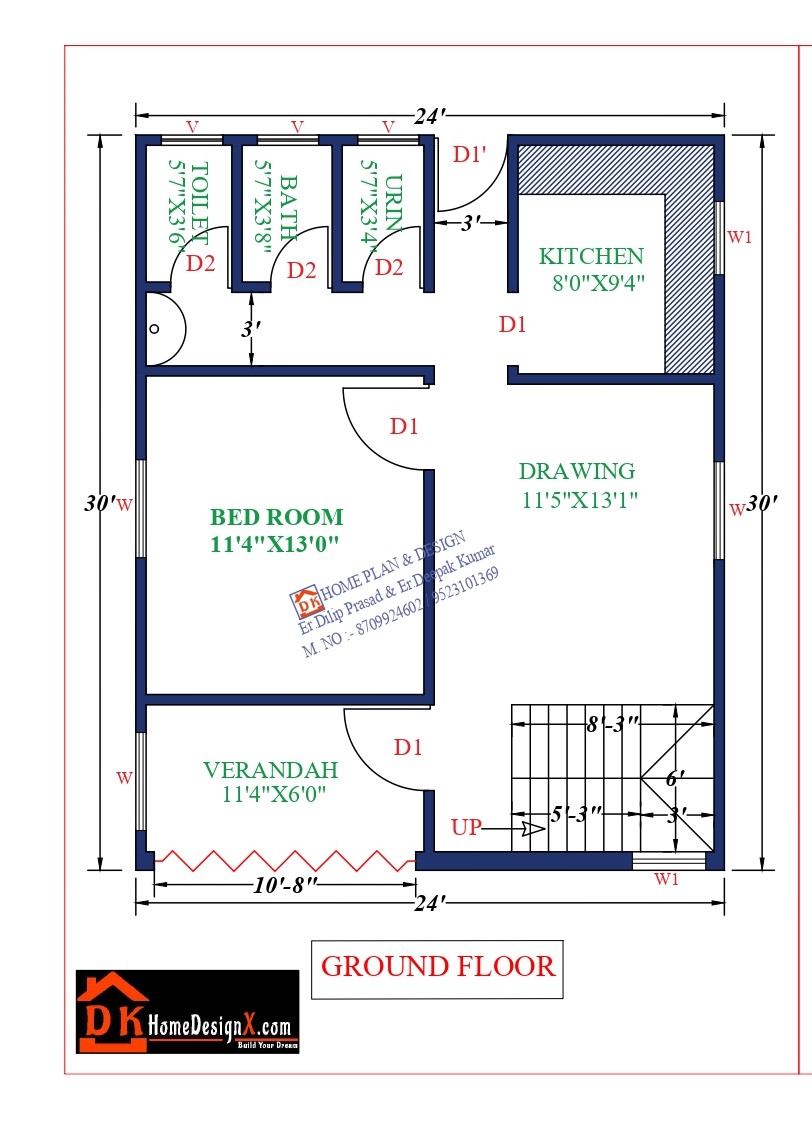 24x30 Affordable House Design