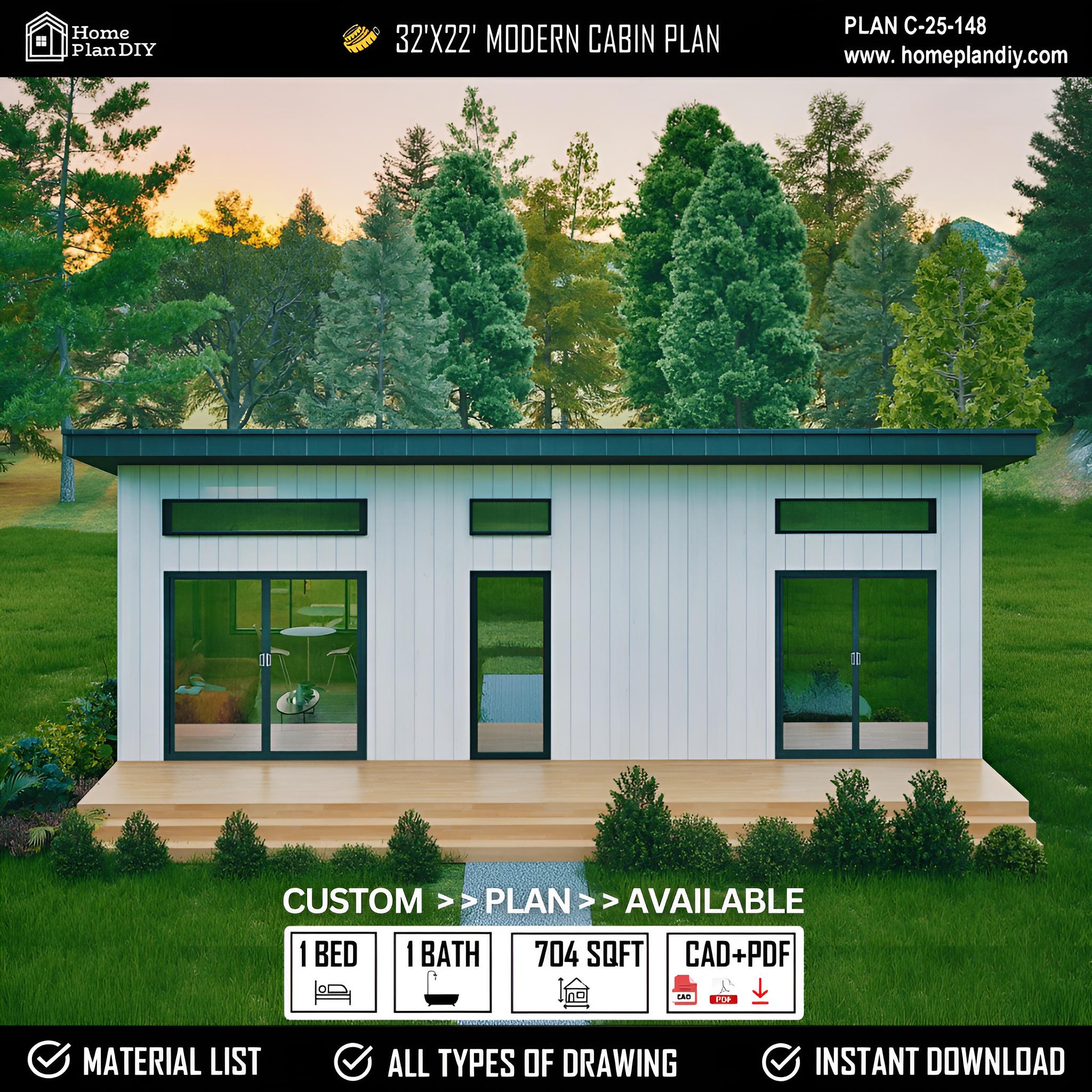 24x30 House Plan 1 Bedroom