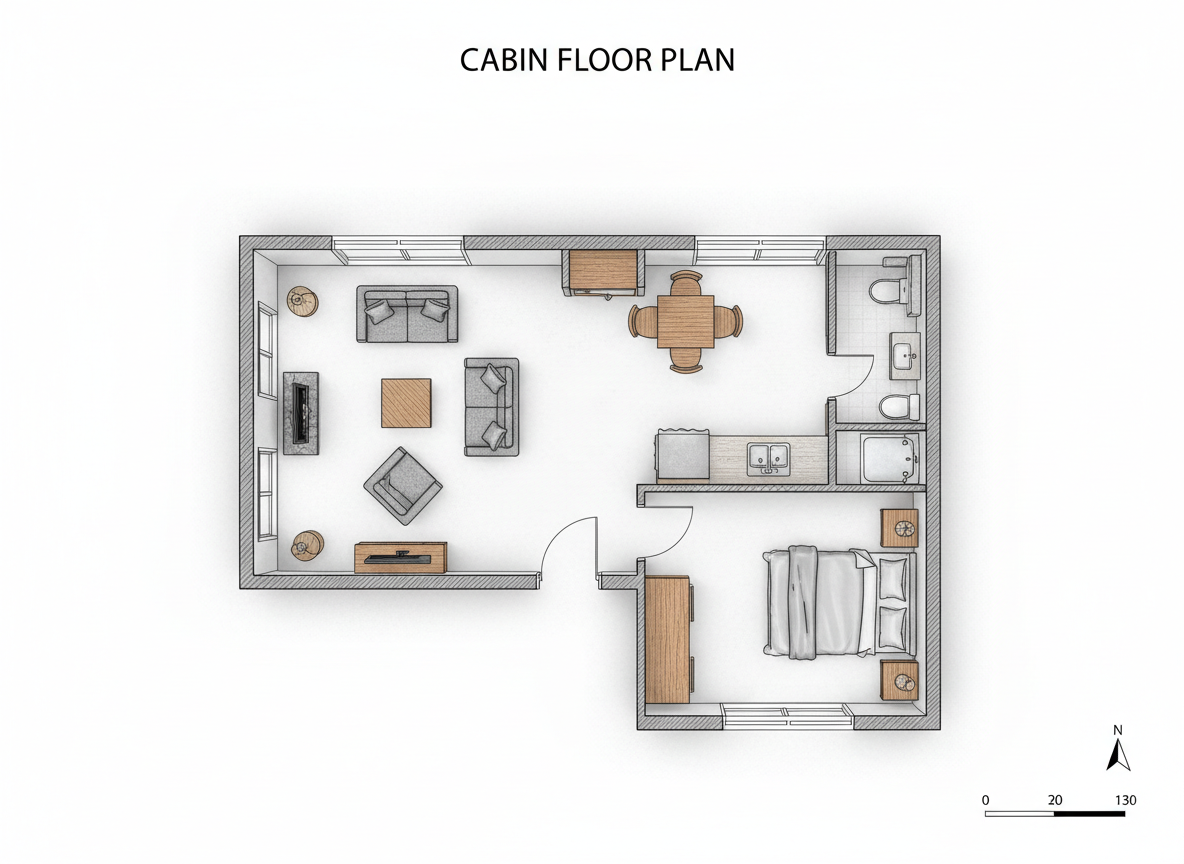 24x36 Cabin Floor Plans