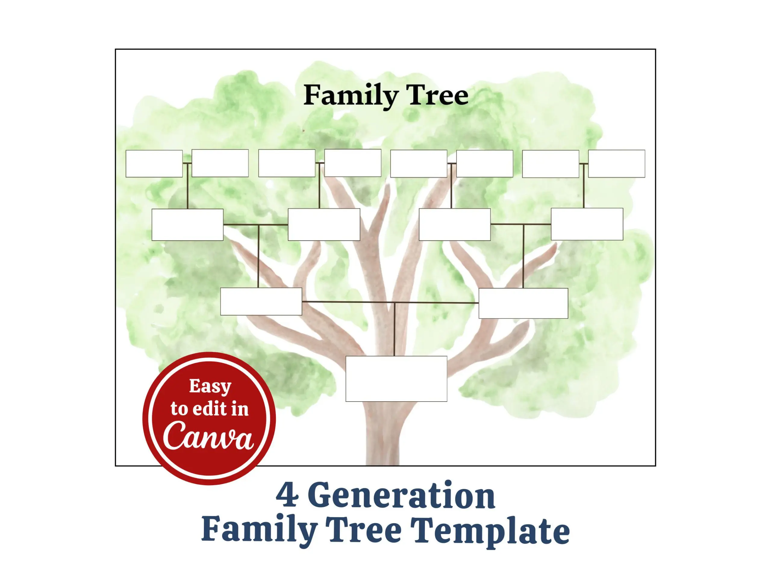 3 Generation Family Tree Template
