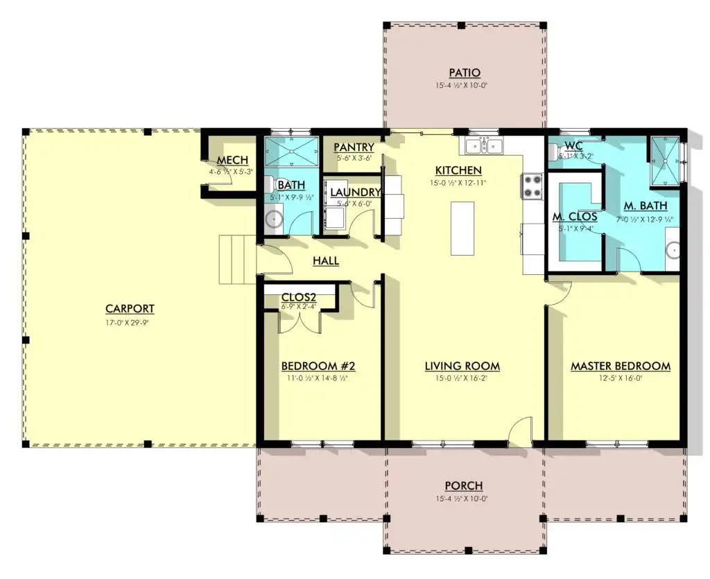 30x40 Barndominium Floor Plans