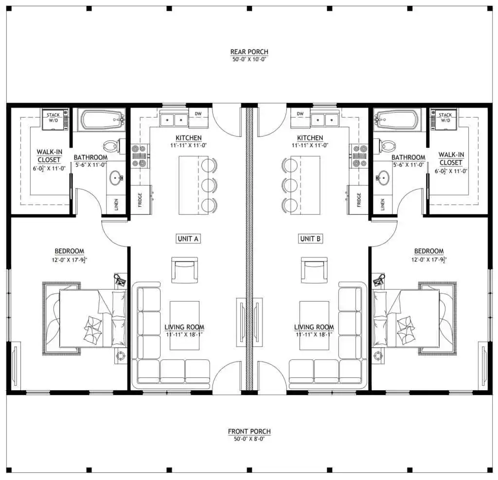 30x50 Barndominium Floor Plans