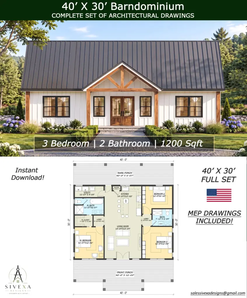 32 X 40 House Plans