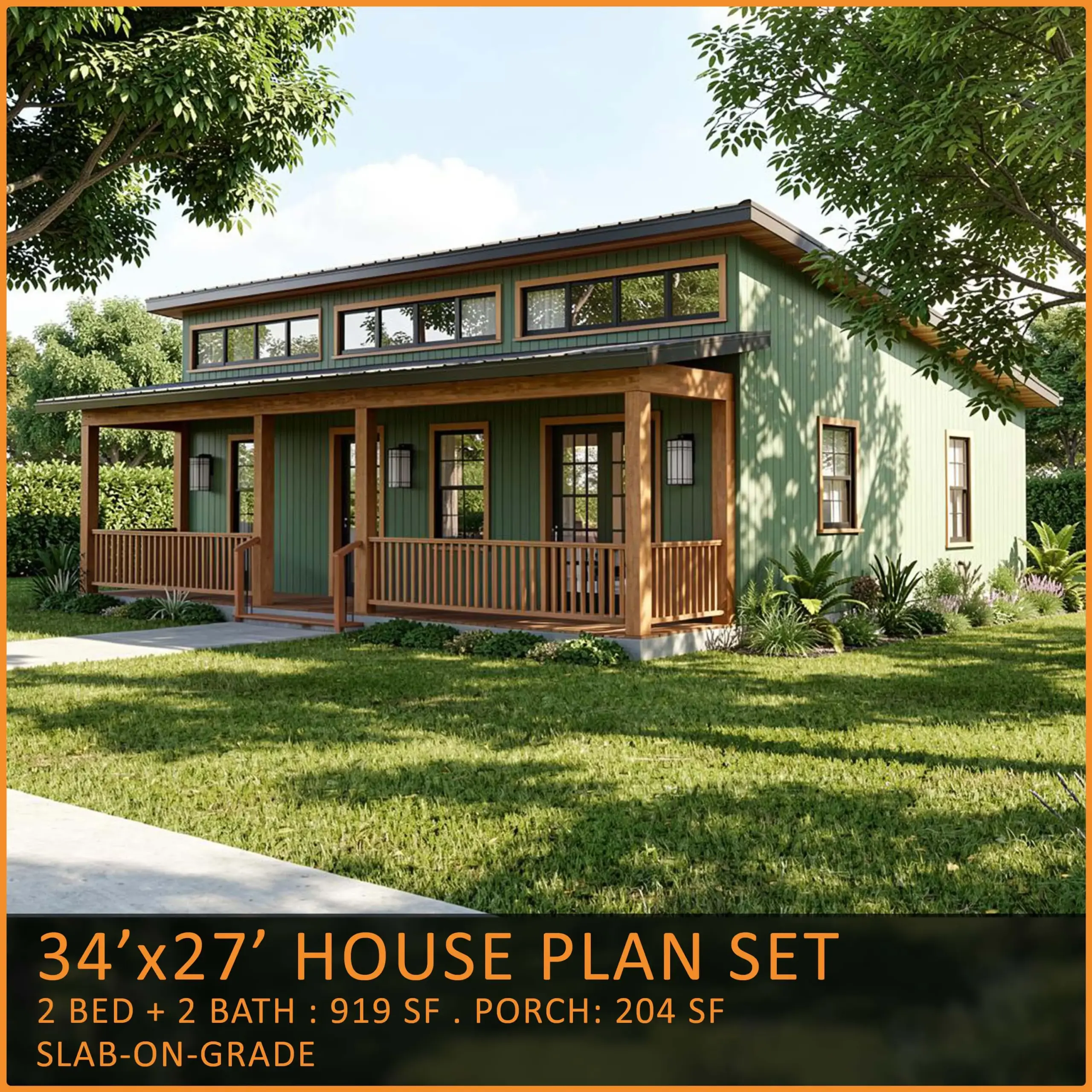 32x40 3 Bedroom House Plans