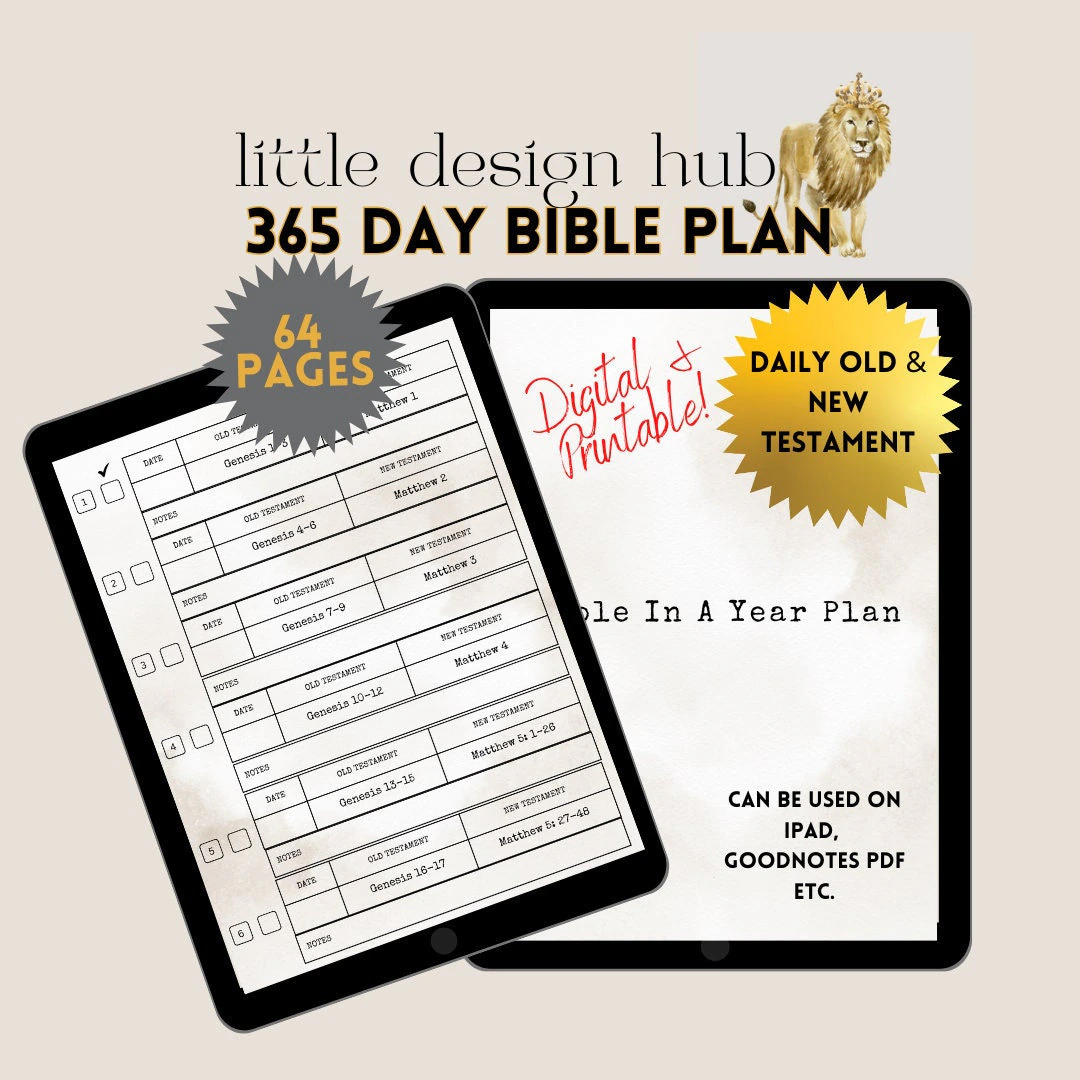365 Day Bible Reading Plan Daily Old New