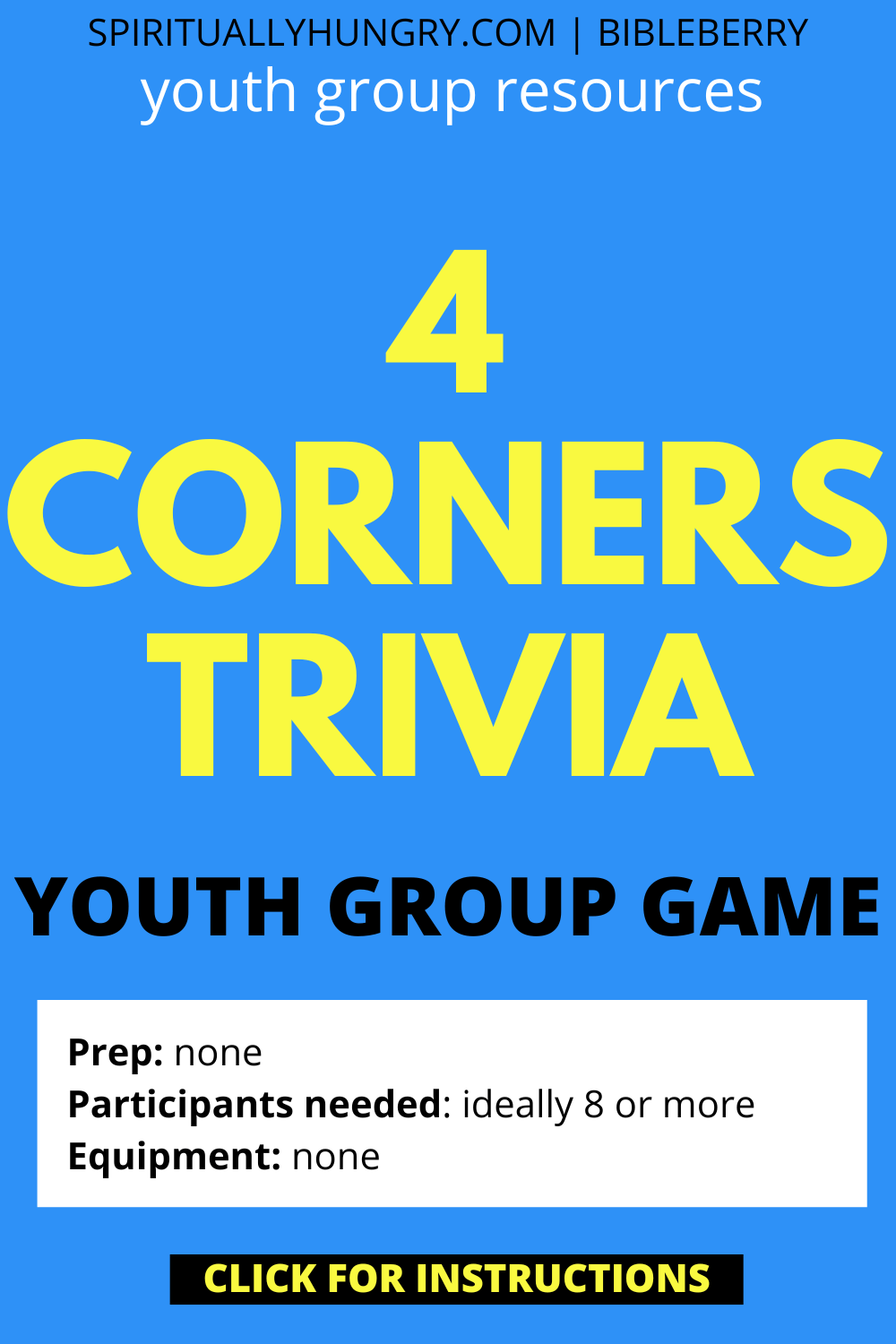4 Corners Trivia Youth Group Game