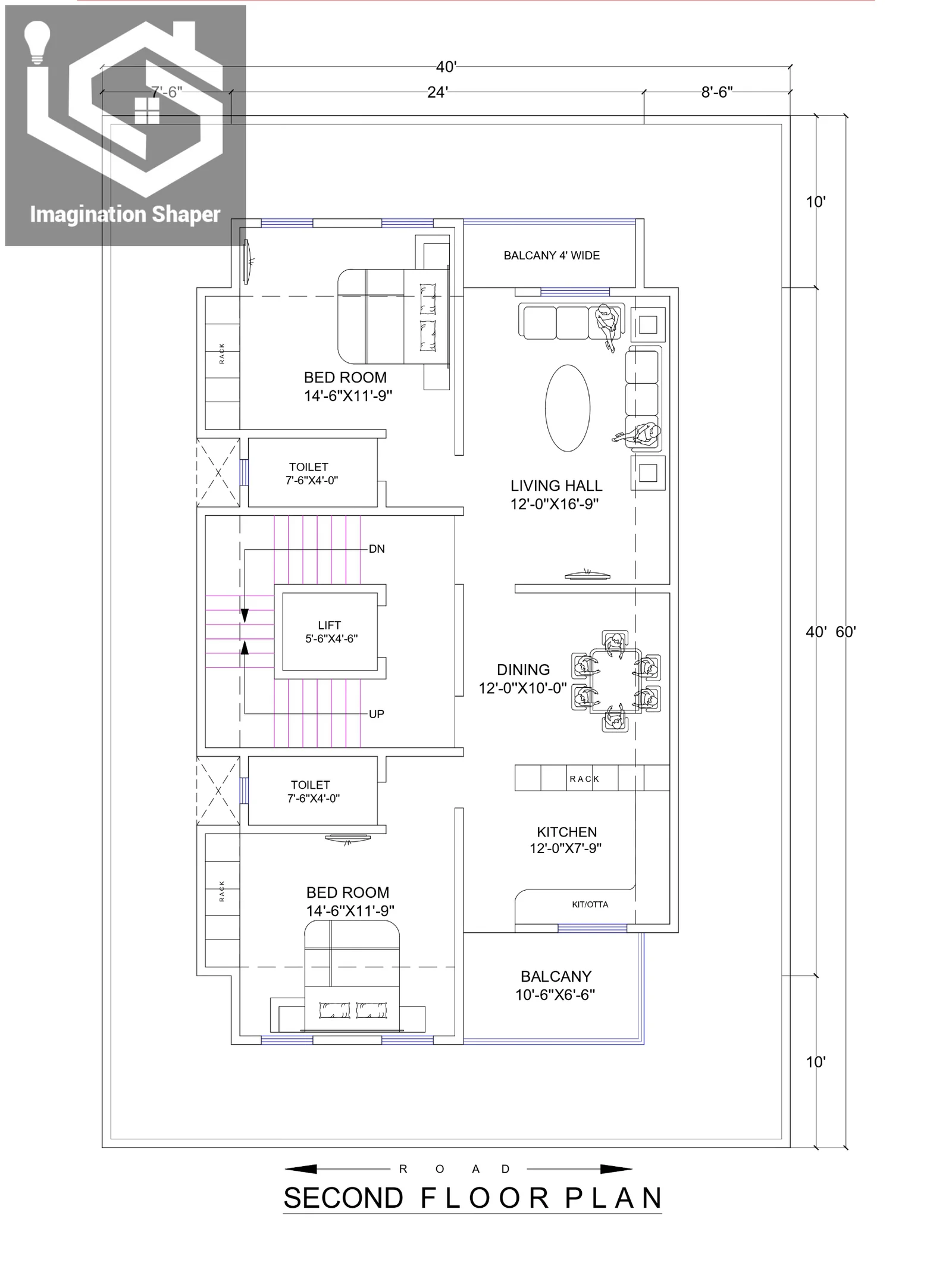 40X40 Basement Home Design 2033
