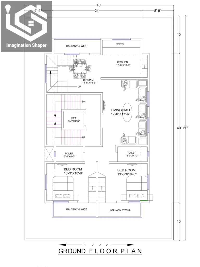 40X40 Basement Home Design 2033