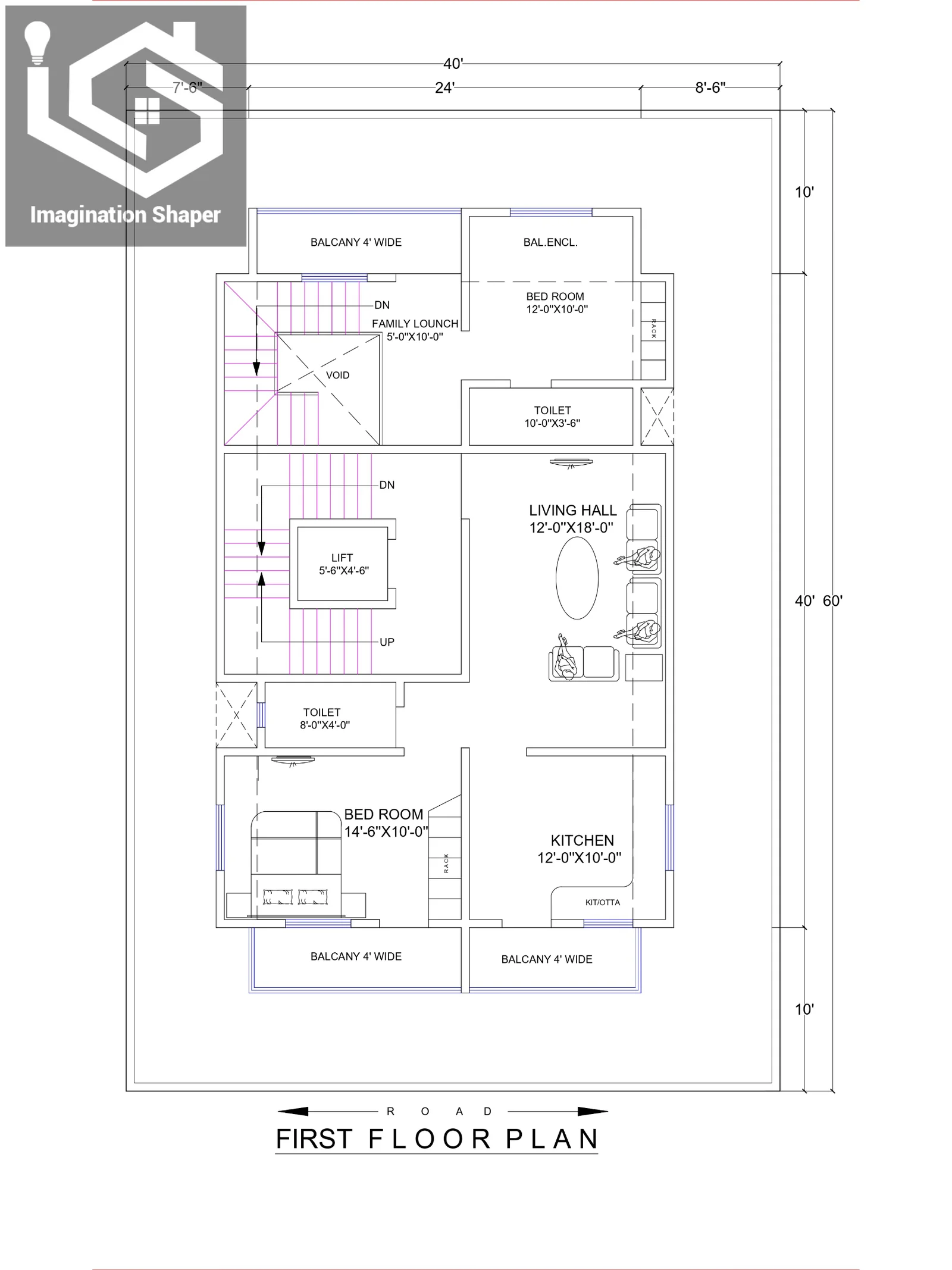 40X40 Basement Home Design 2033