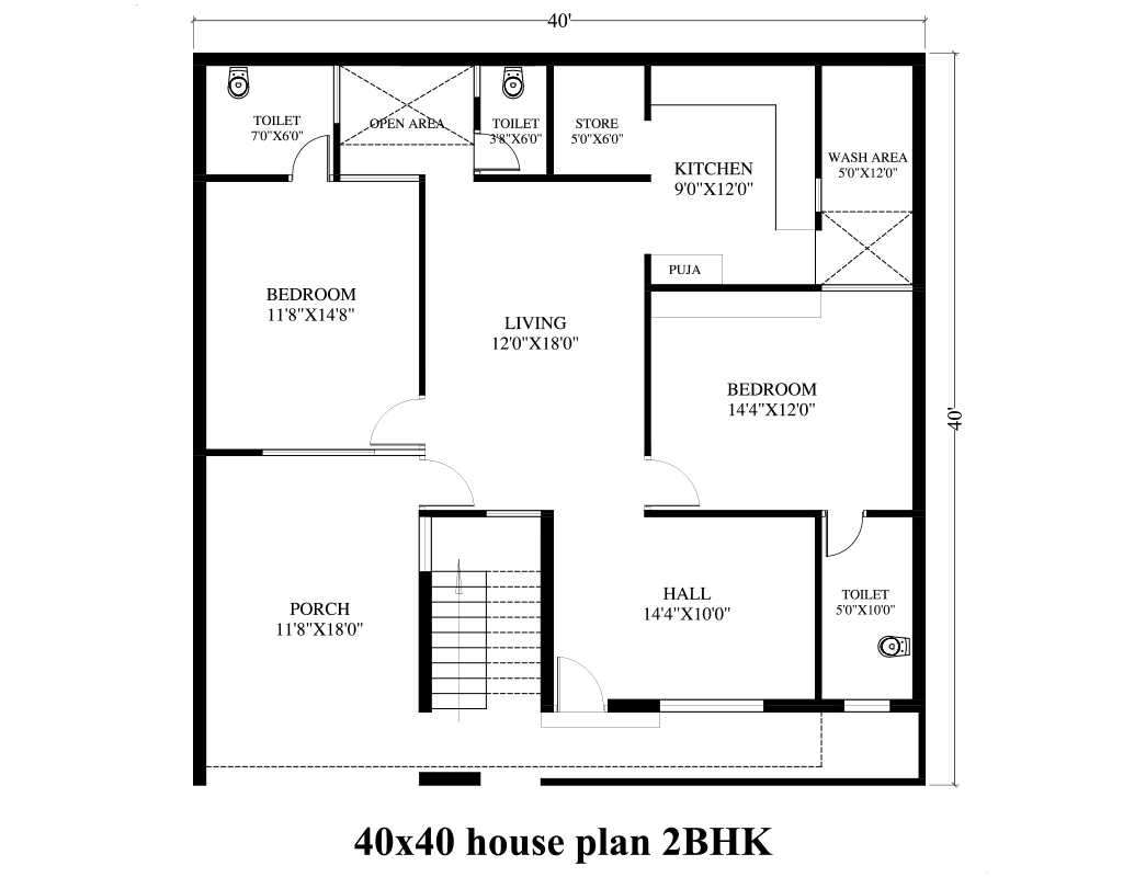 40x40 House Plans