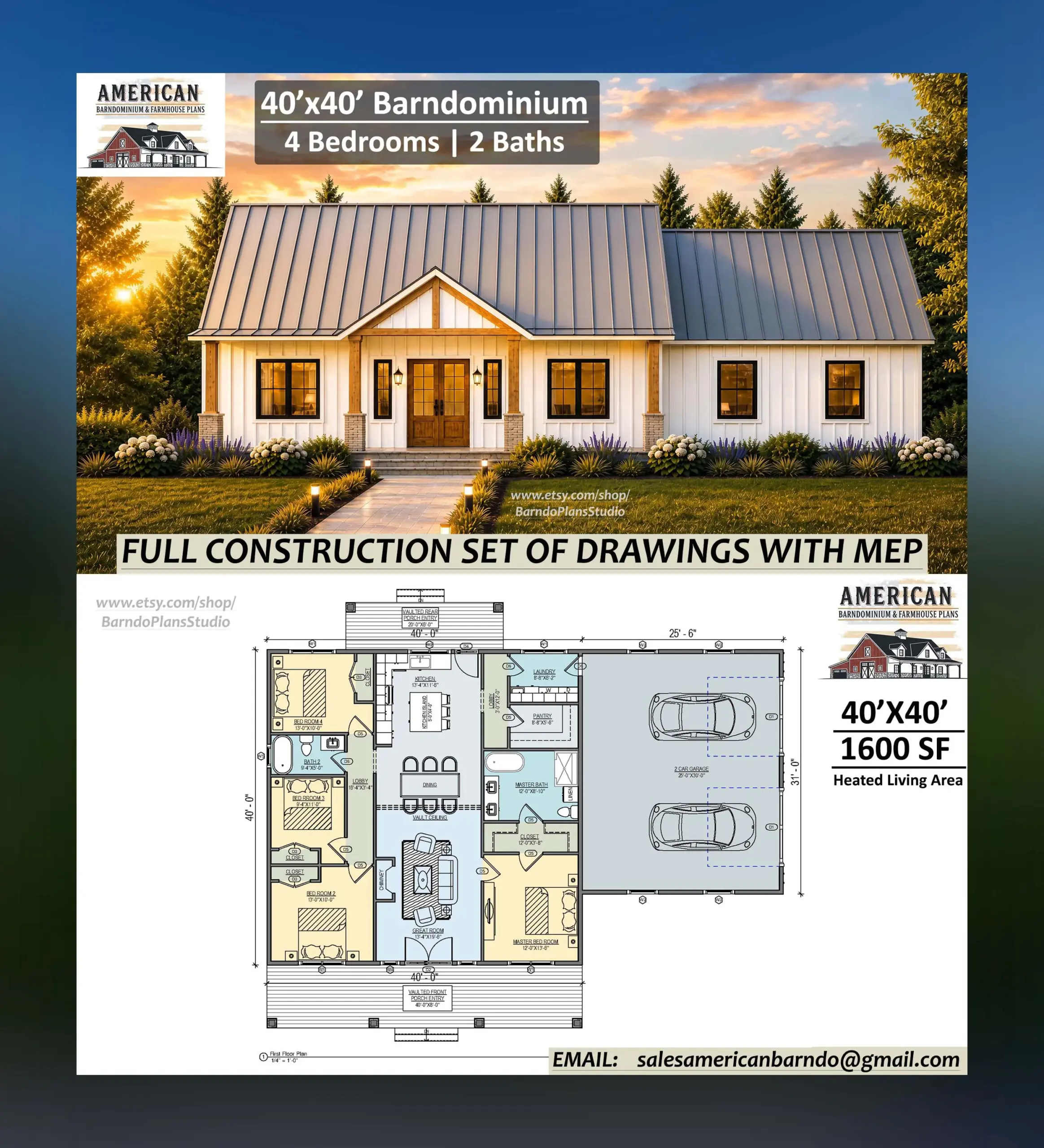 40x40 House Plans
