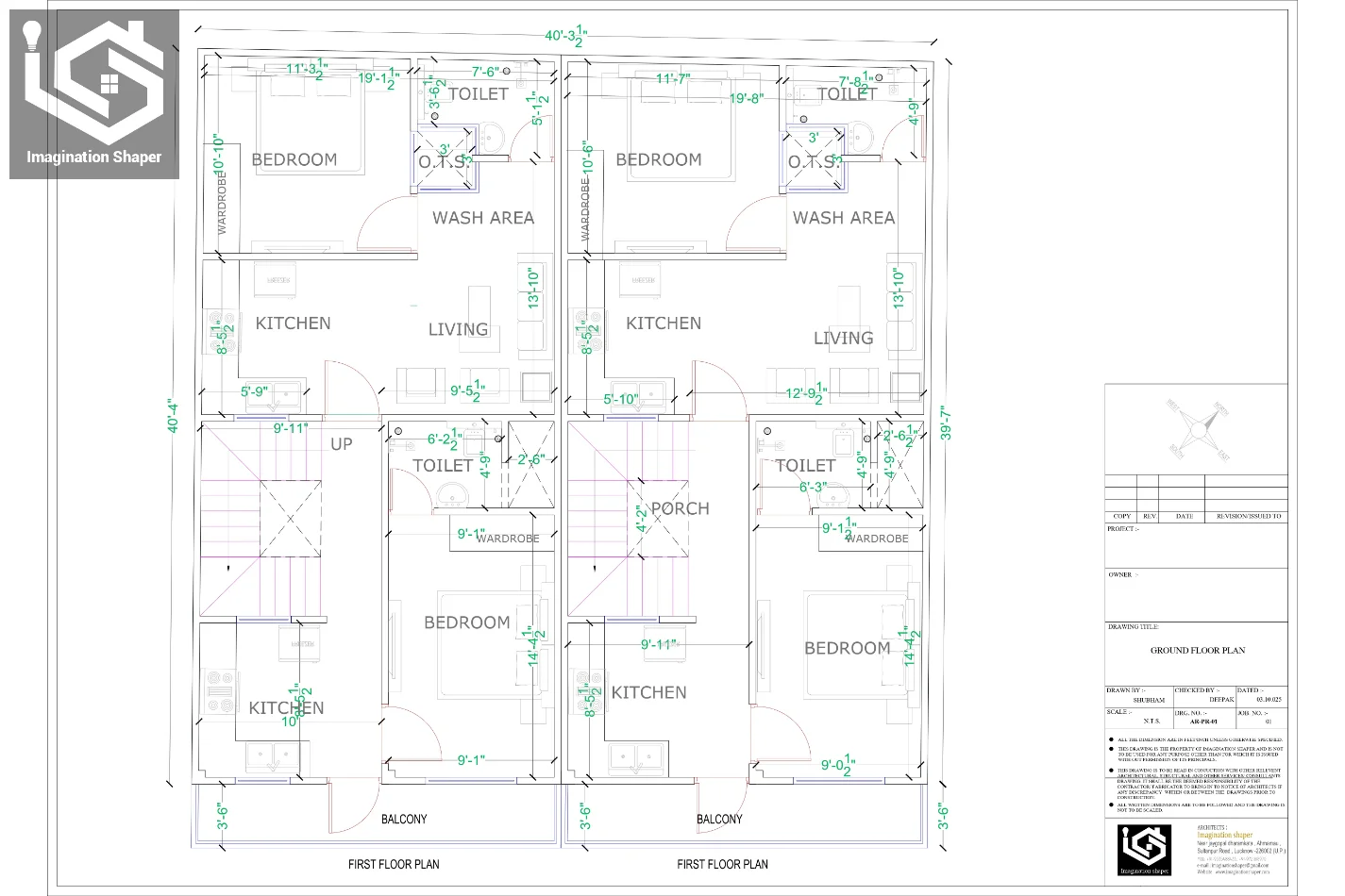 40x40 Rental Purpose House Plans