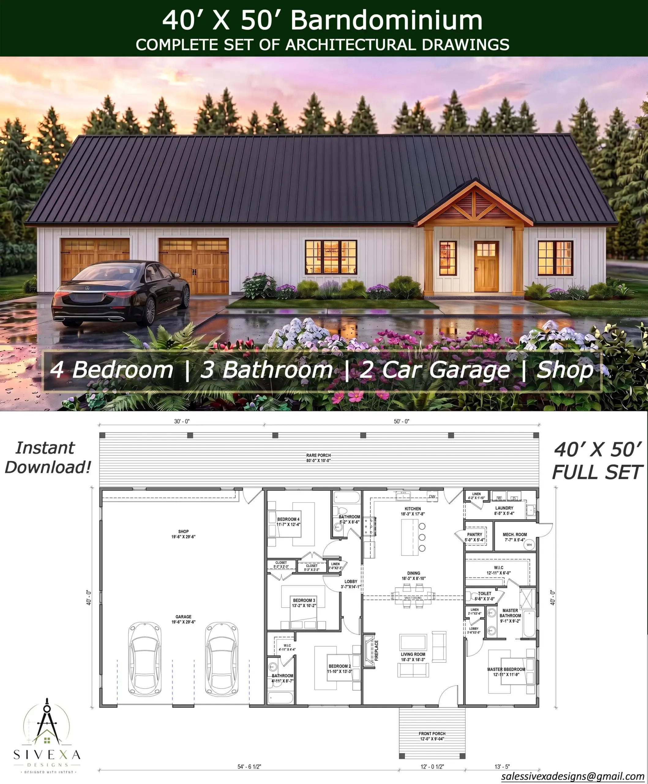 40x50 Floor Plans