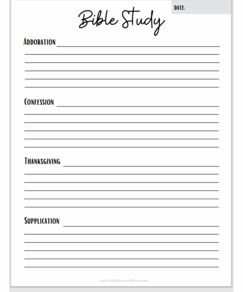 5 Free Printable Bible Study Worksheets For Christian Women