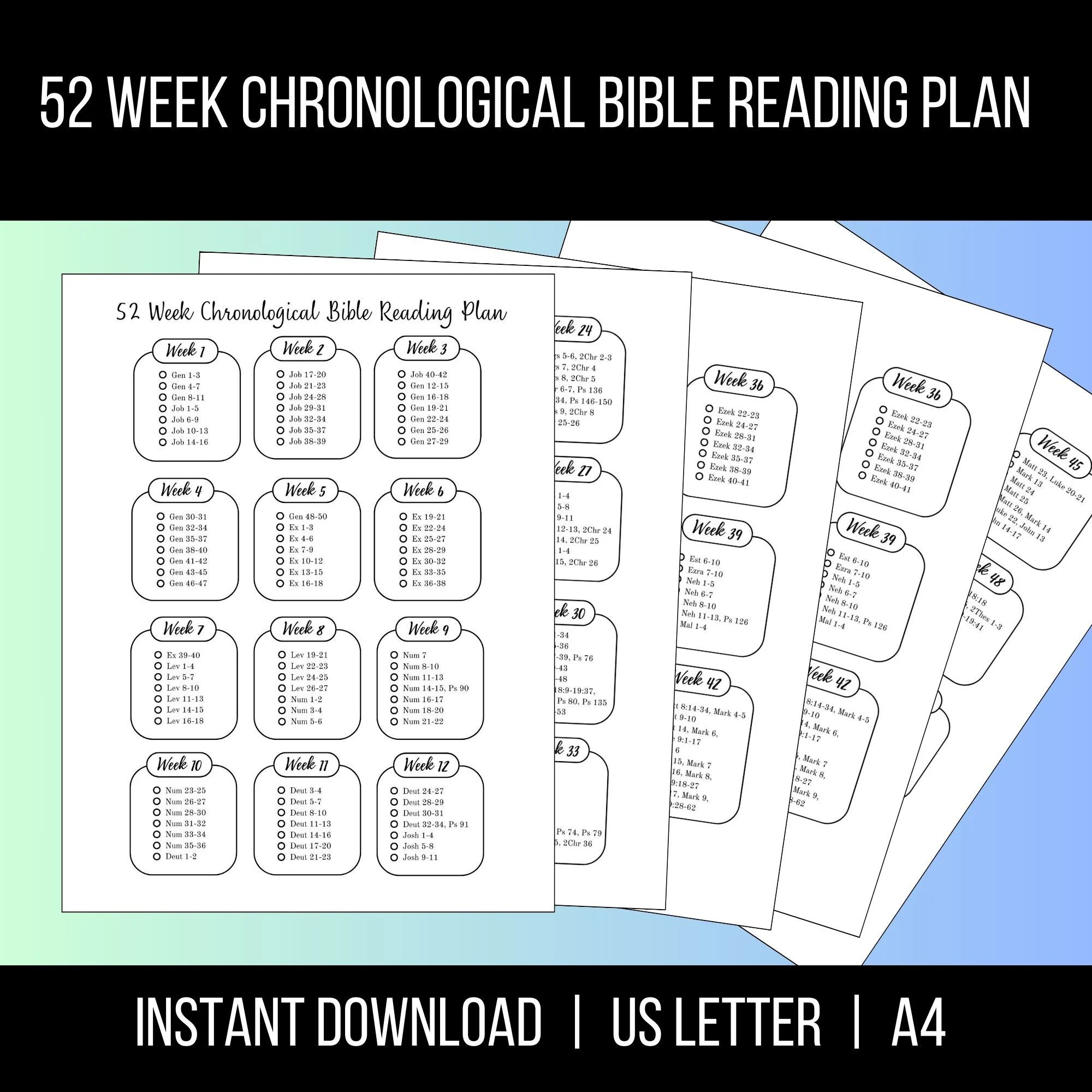 52 Week Chronological Bible Reading Plan