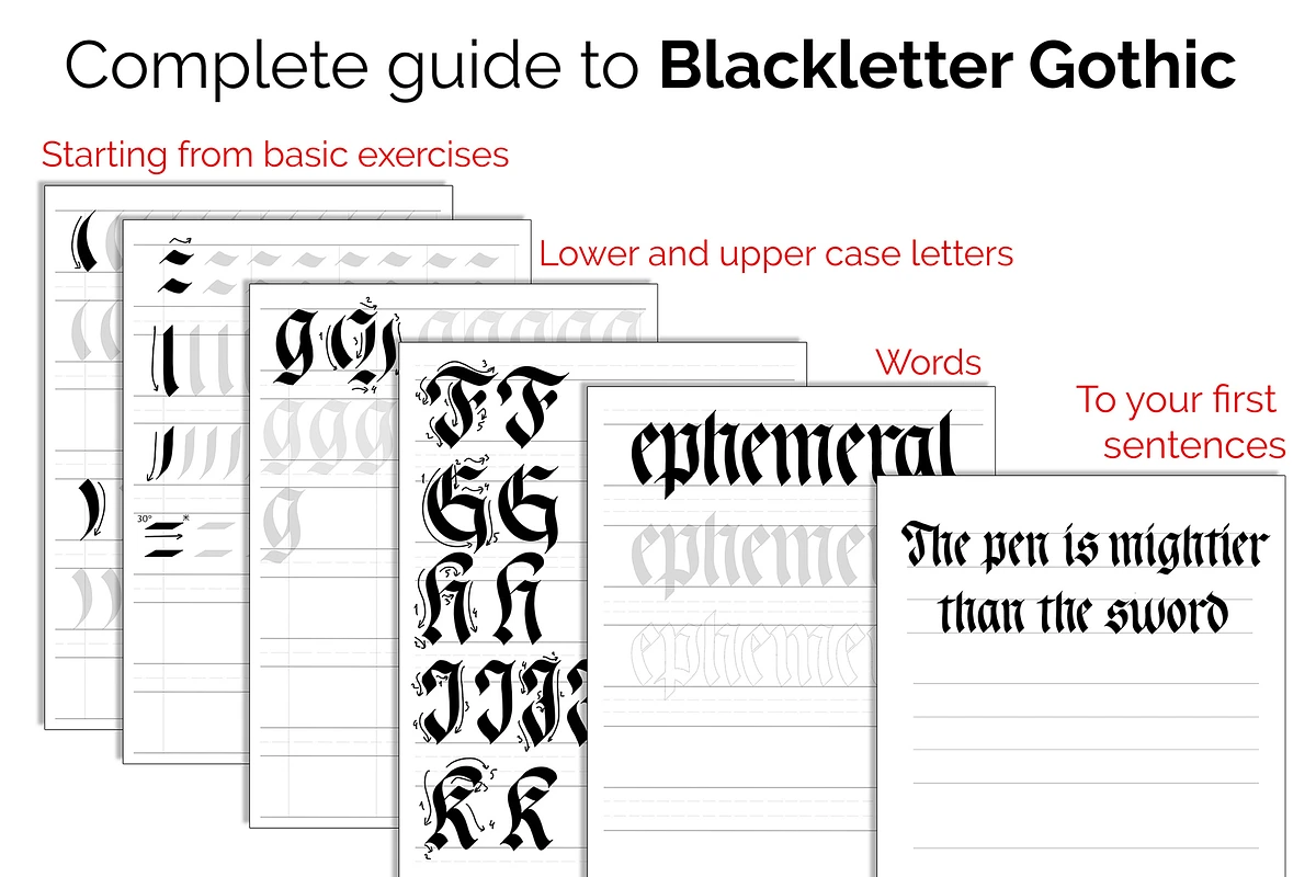5408680 Blackletter Calligraphy Workbook Set