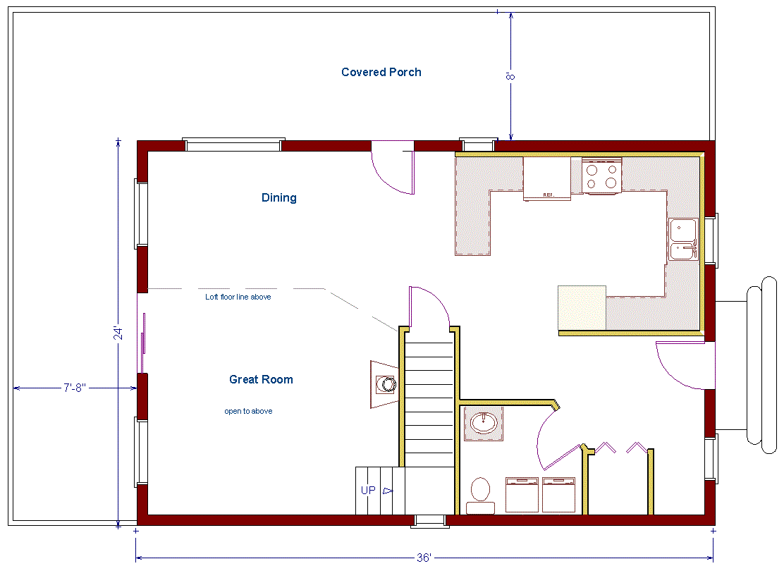 864sqft