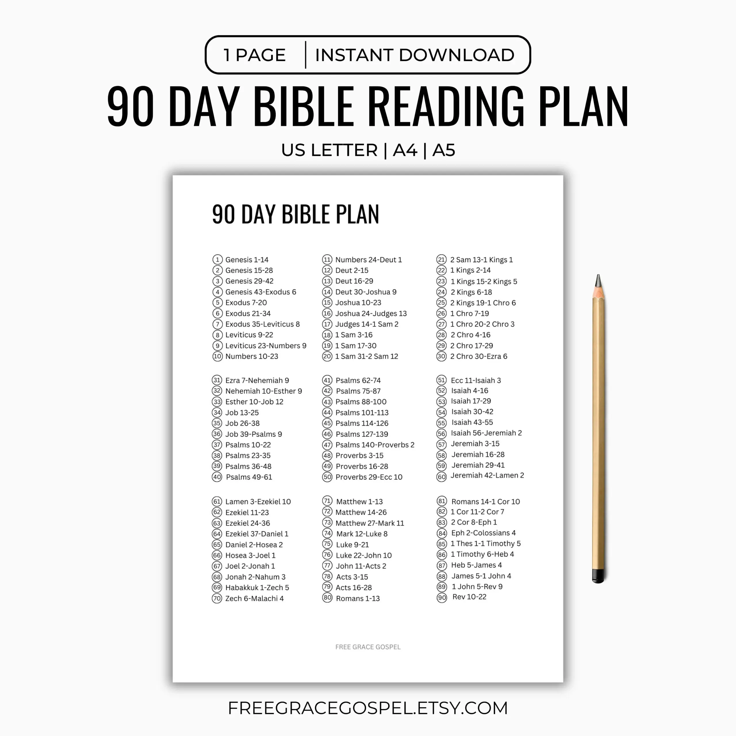 90 Day Bible Reading Plan Bible Plan