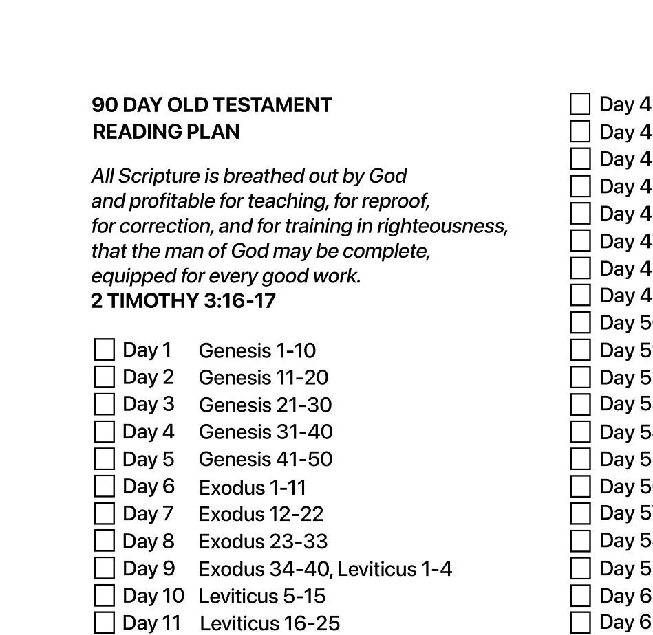 90 Day Bible Reading Plans Printable