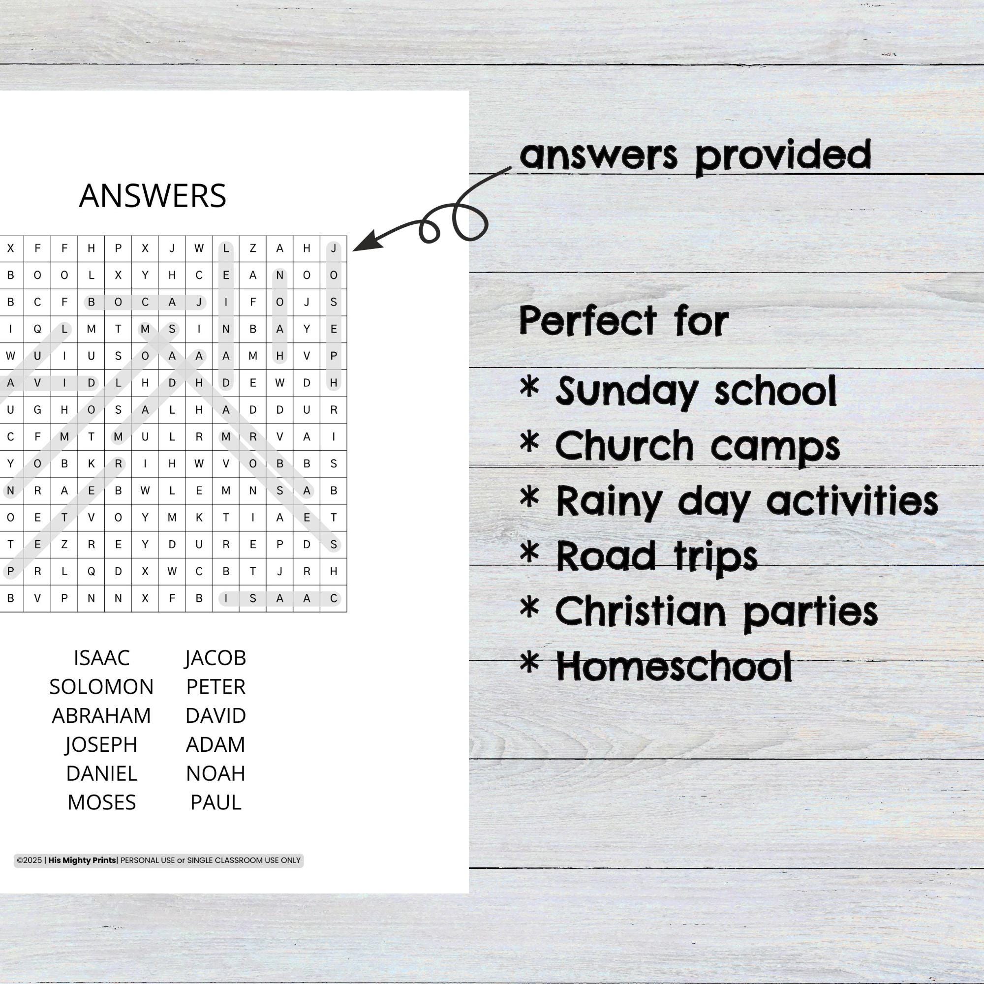 Abel And Cain Bible Word Search