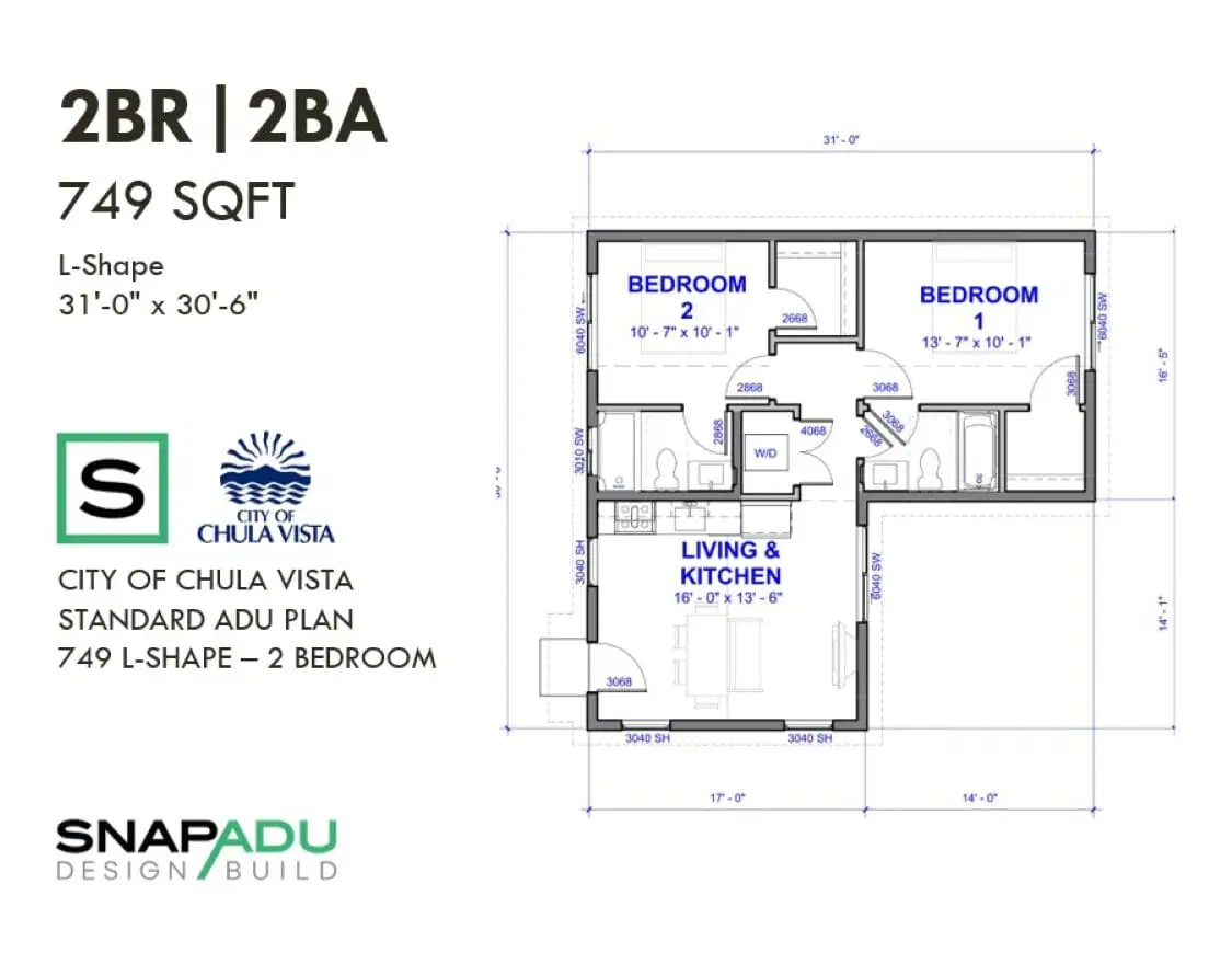 Adu Floor Plans 2 Bedroom Adu Floor Plans 2 Bedroom