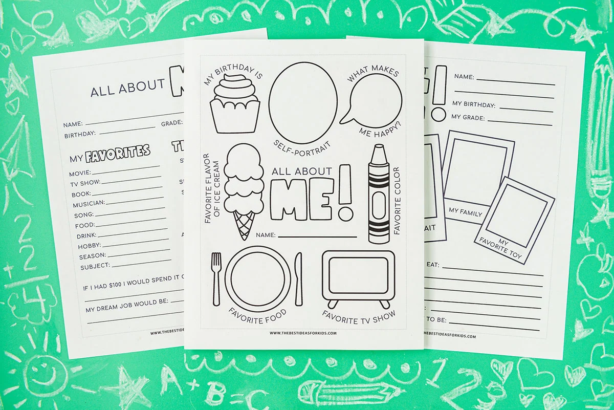 All About Me Worksheet