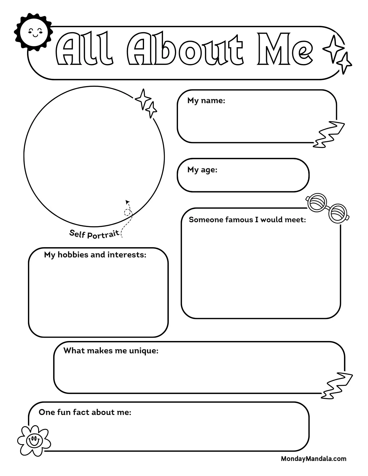 All About Me Worksheets All About Me Worksheets