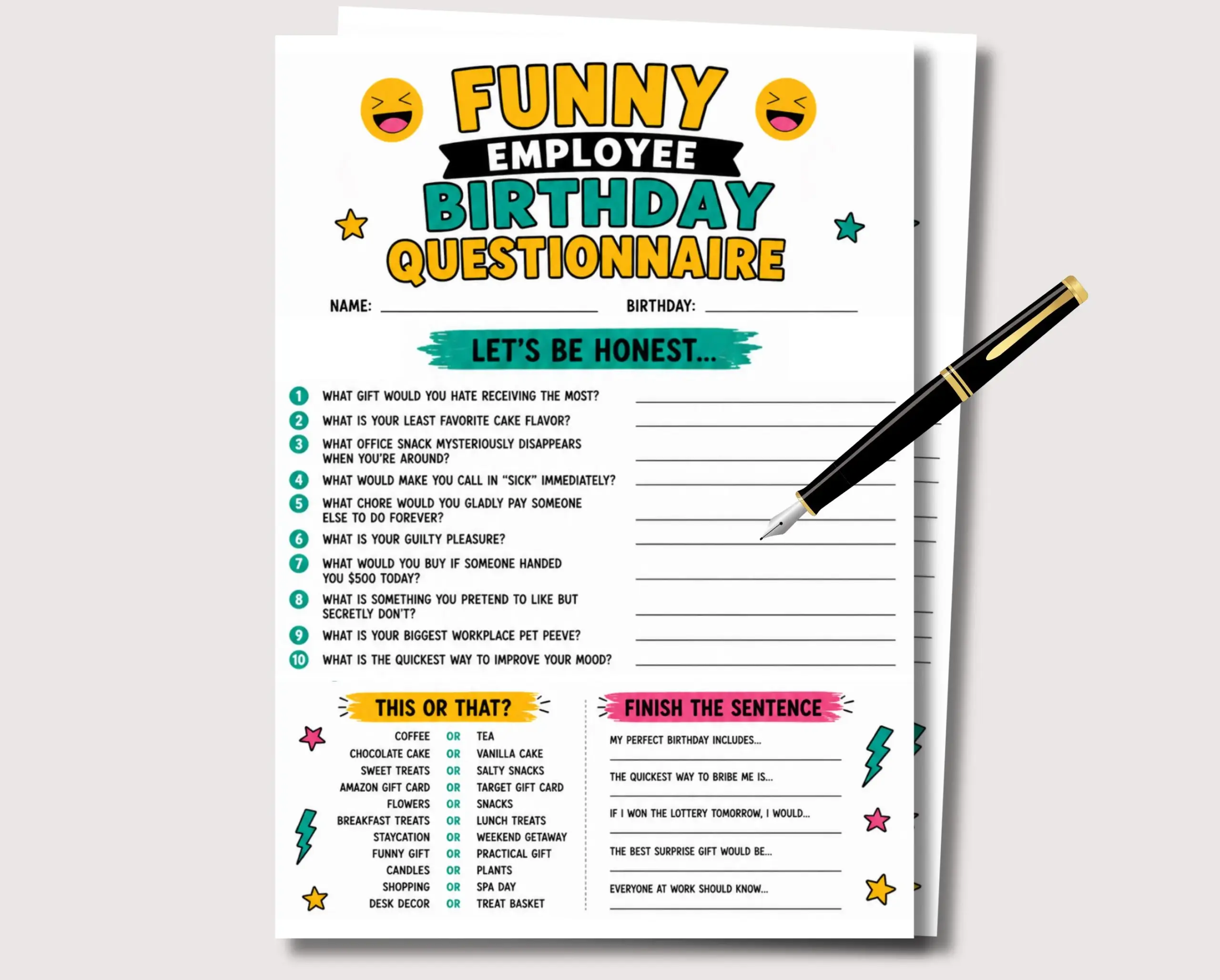 All About My Coworker Pdf