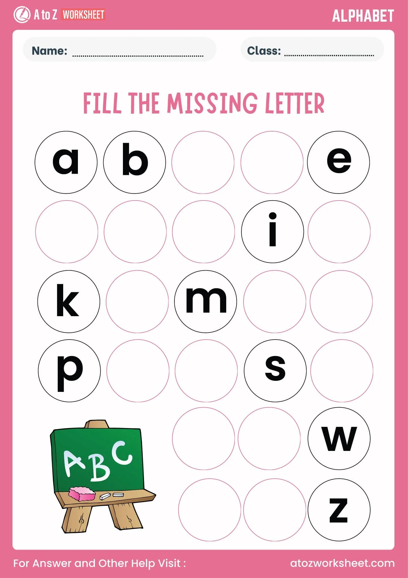 Alphabet Worksheet