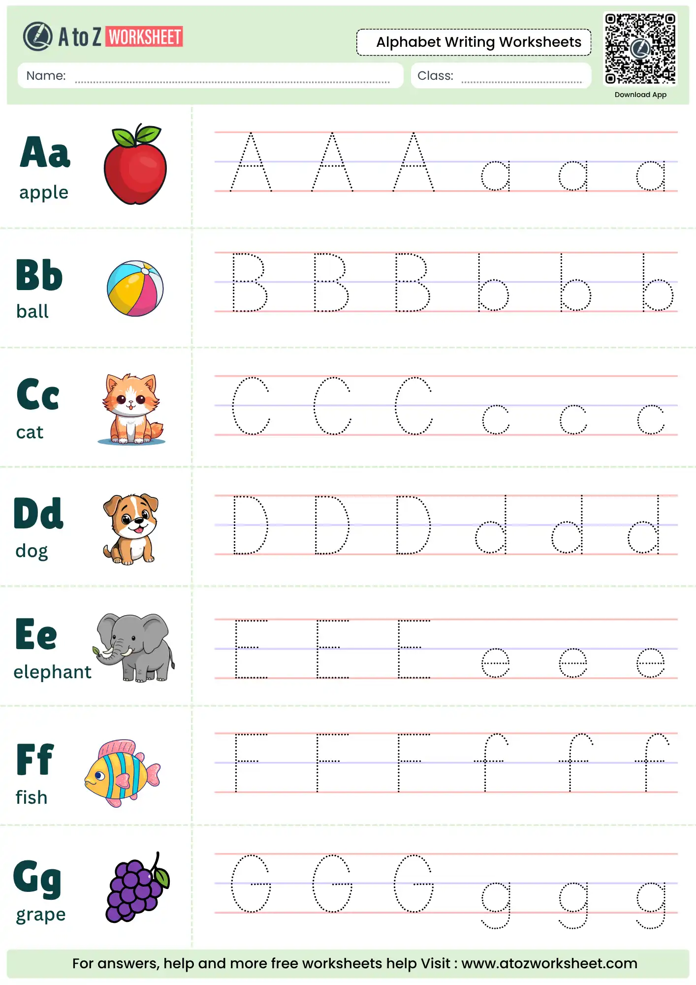 Alphabet Worksheets